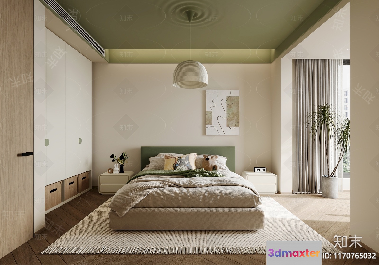 Cozy Bedroom 3D Model - 17806 - CORONA Render