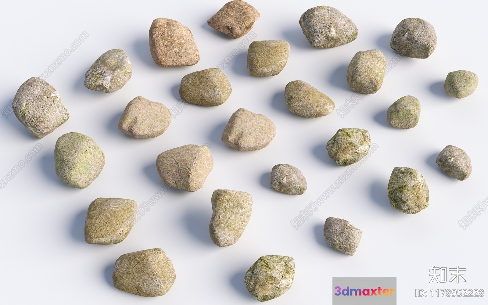 Small Rocks 3D Model - 6433 - VRAY Render