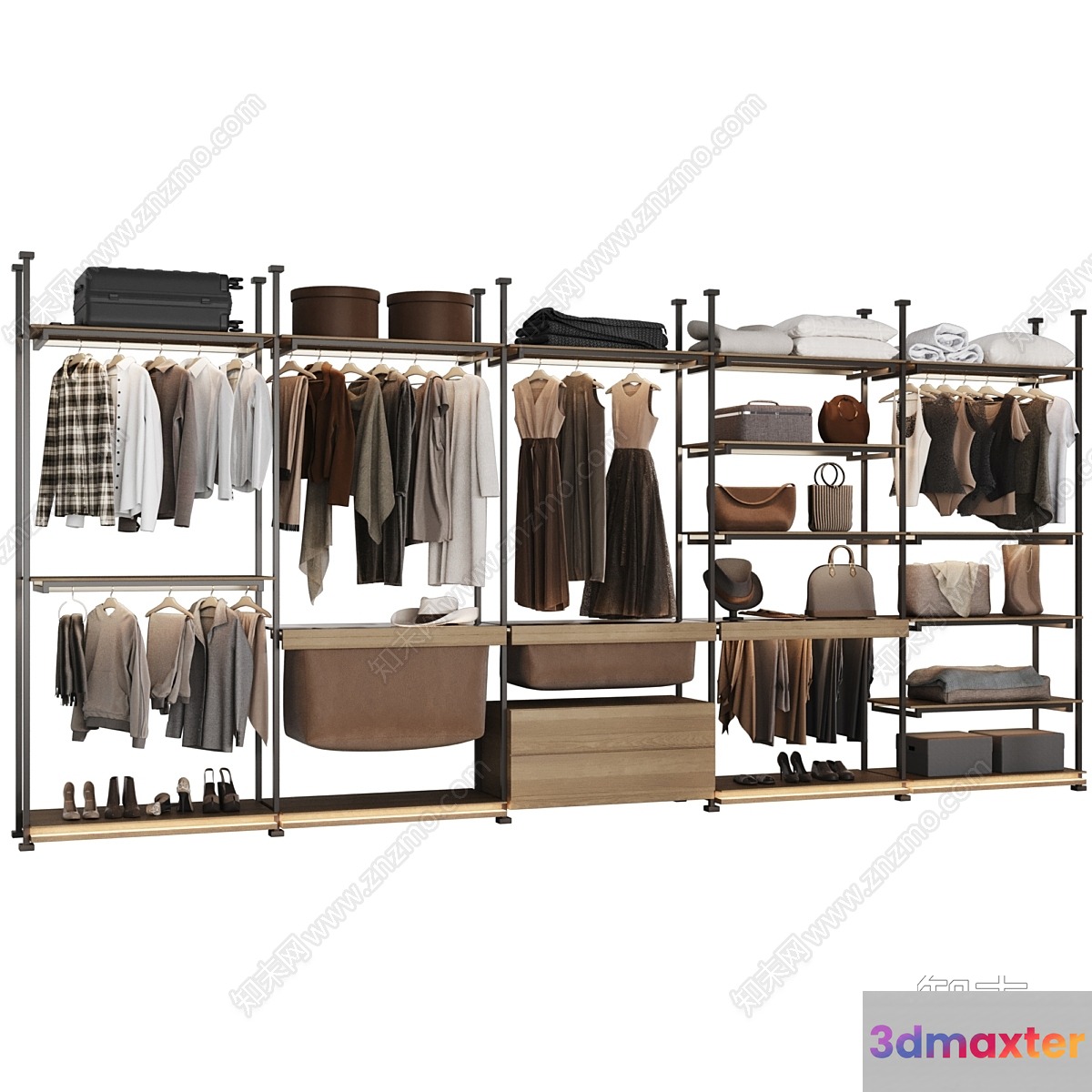 Modern Clothing Rack 3D Model - 1690 - VRAY Render