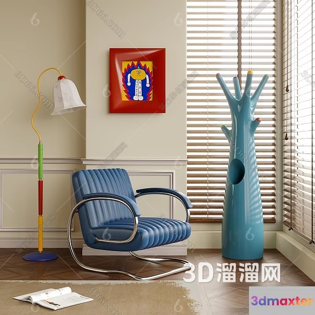 Modern Living Room 3D Model - 15066 - VRAY Render