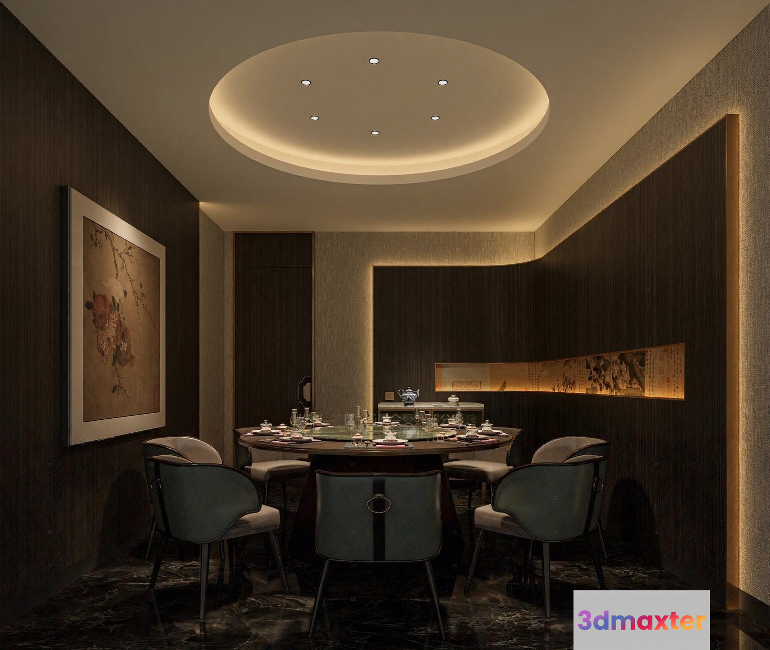 Dining Room Setup 3D Model - 4411 - VRAY Render