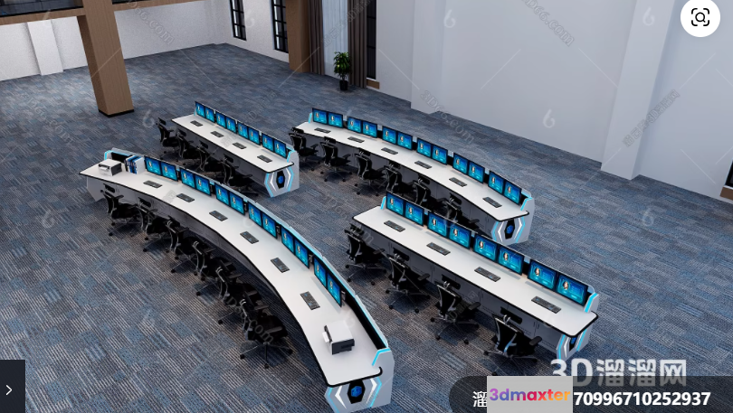 Computer Workstations 3D Model - 9757 - VRAY Render