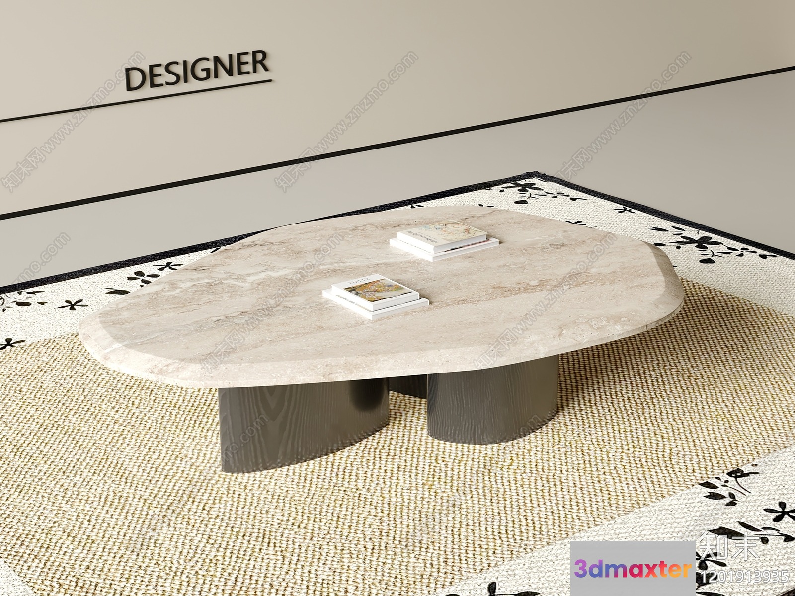Modern Designer Coffee Table 3D Model - 9509 - VRAY Render