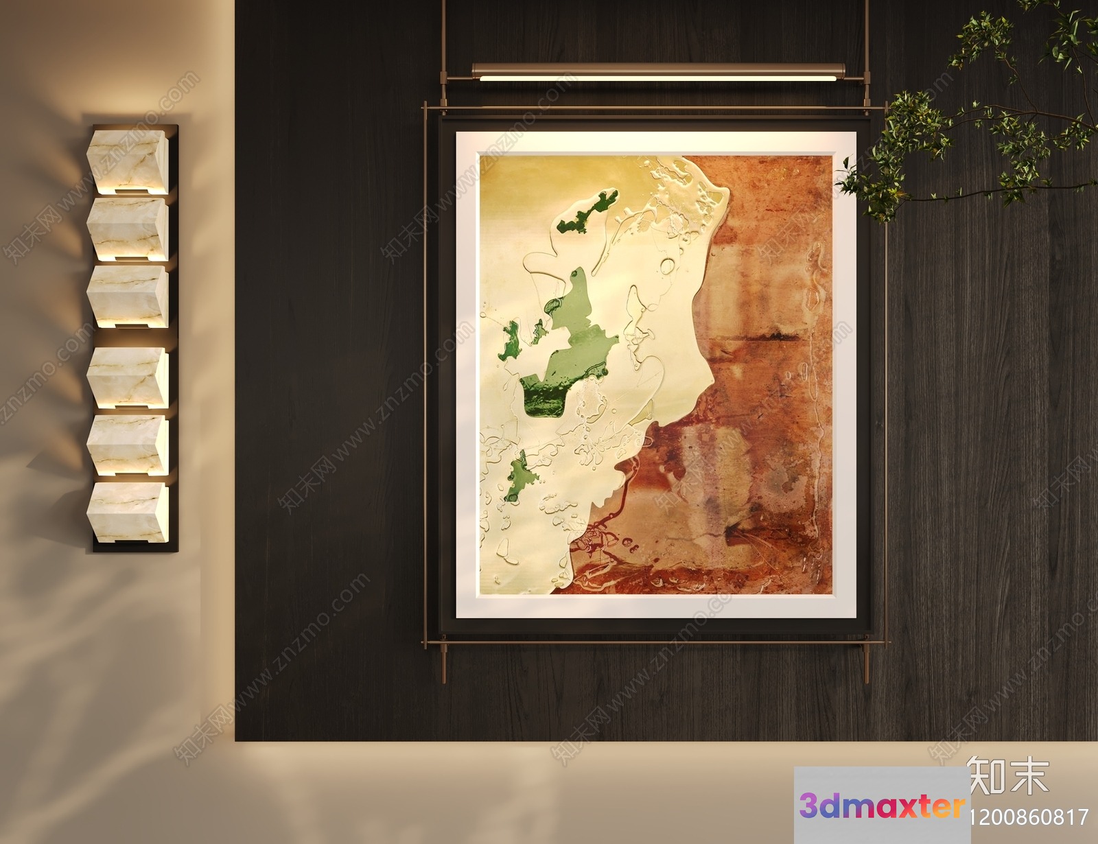 Modern Wall Art 3D Model - 4691 - VRAY Render