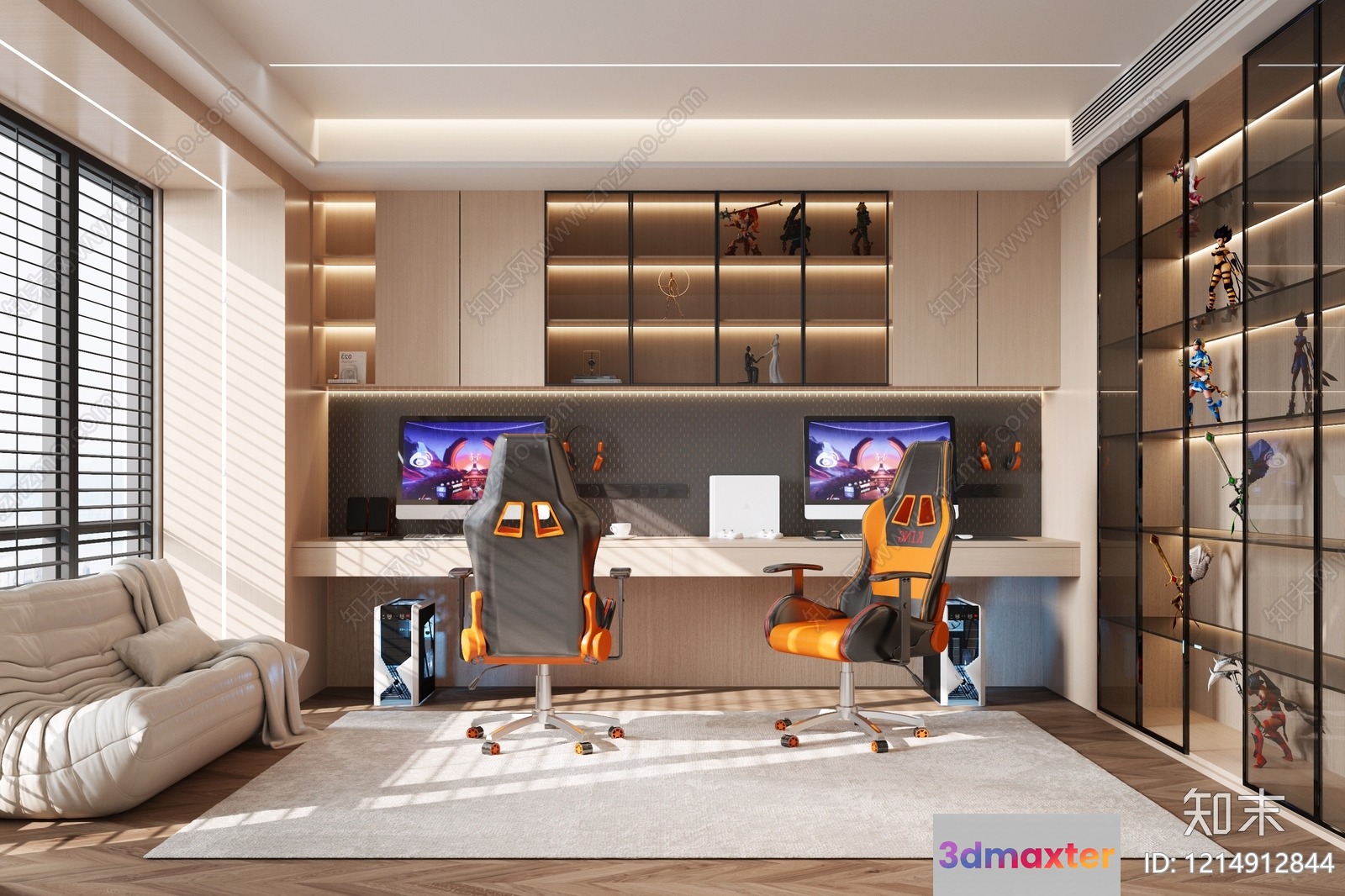 Modern Gaming Room 3D Model - 16181 - VRAY Render