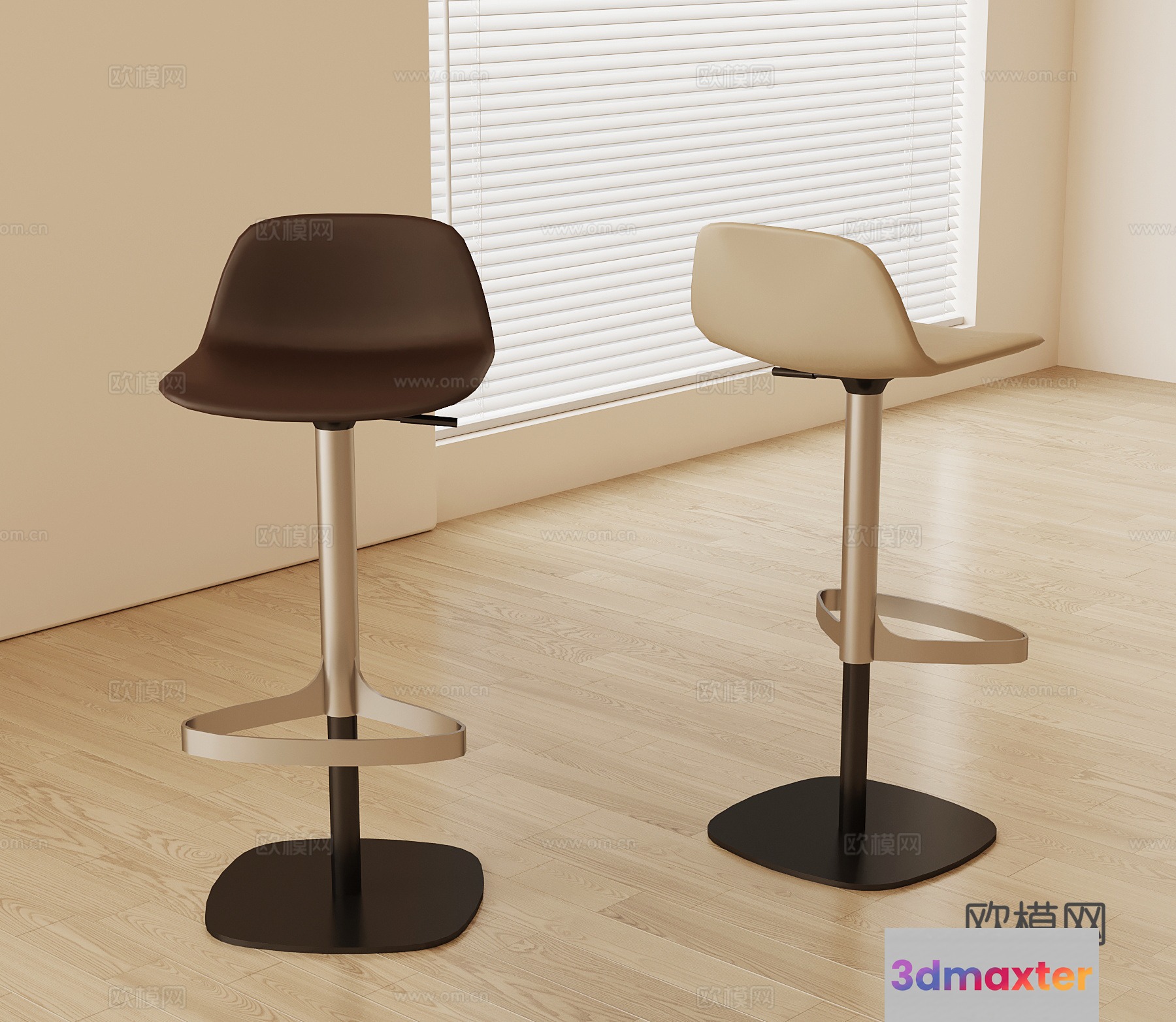 Modern Bar Stools 3D Model - 10526 - VRAY Render