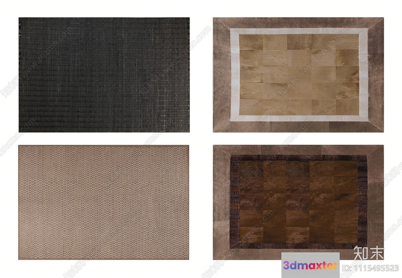 Brown Rugs 3D Model - 10865 - VRAY Render