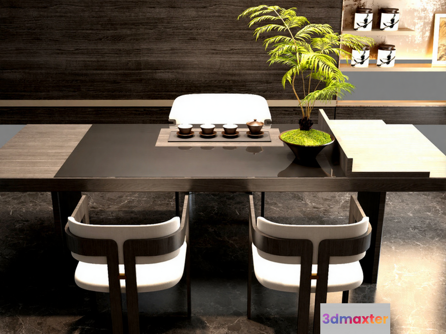 Modern Office Desk 3D Model - 17094 - VRAY Render