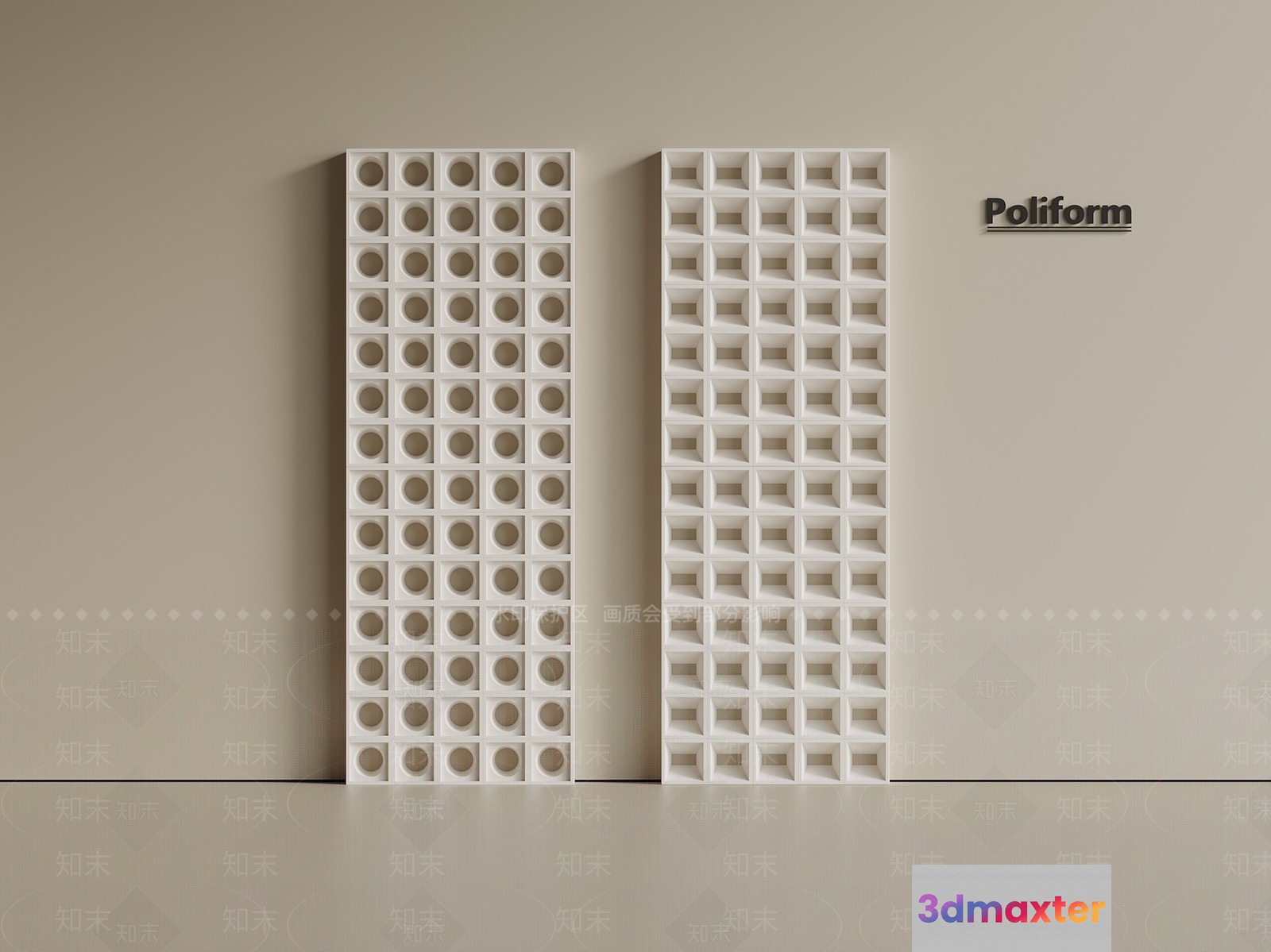 Poliform Wall Art 3D Model - 15485 - VRAY Render