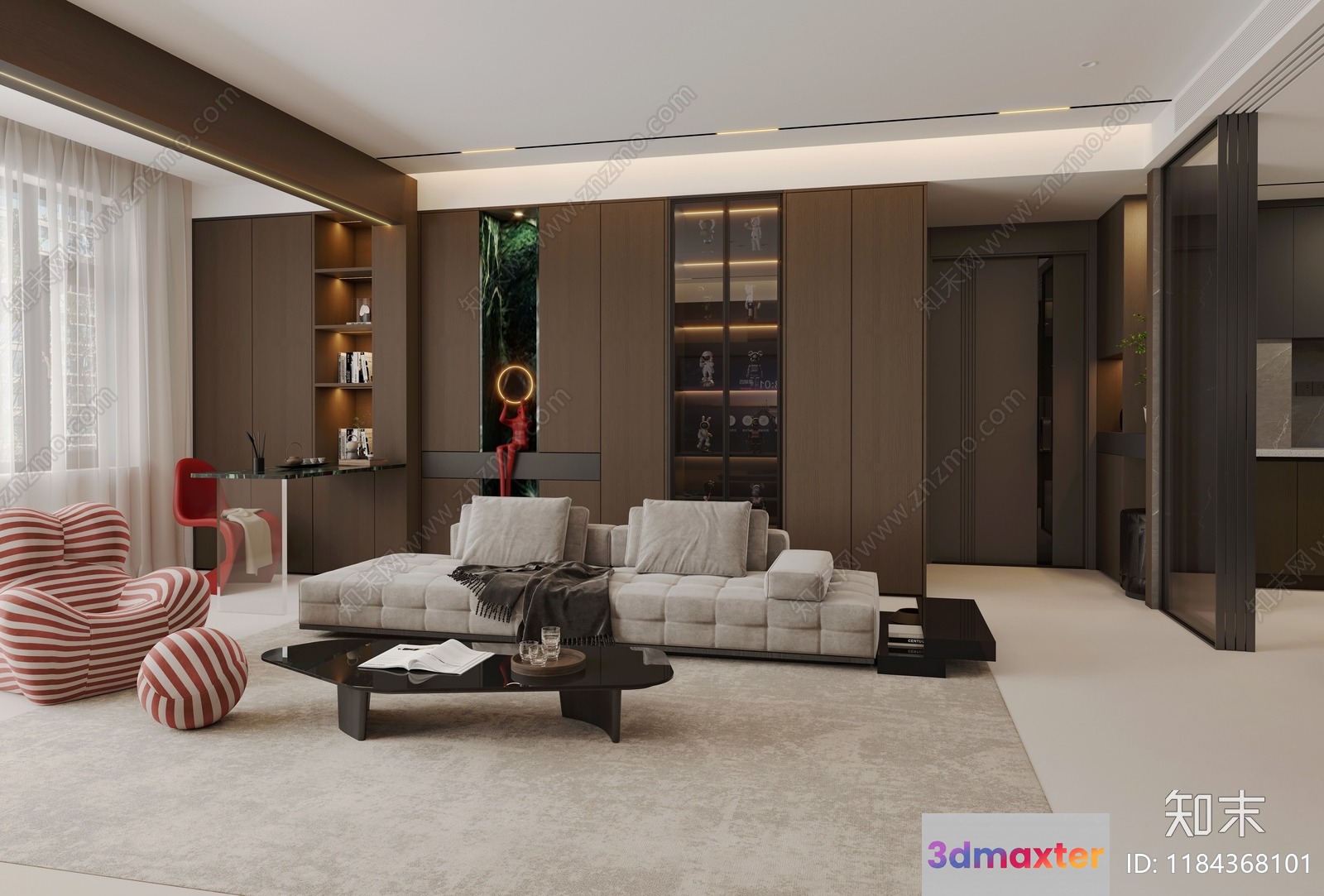 Modern Living Room 3D Model - 9937 - CORONA Render