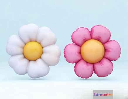 Two Cartoon Flowers 3D Model - 16177 - VRAY Render