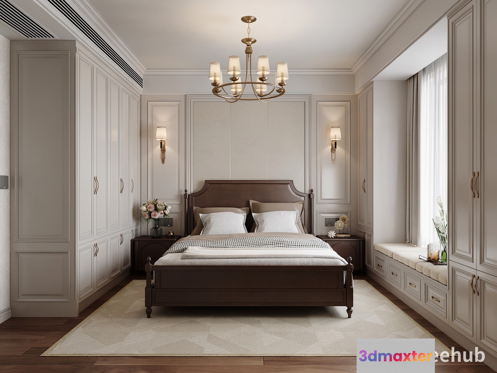 Cozy Bedroom 3D Model - 21275 - VRAY Render