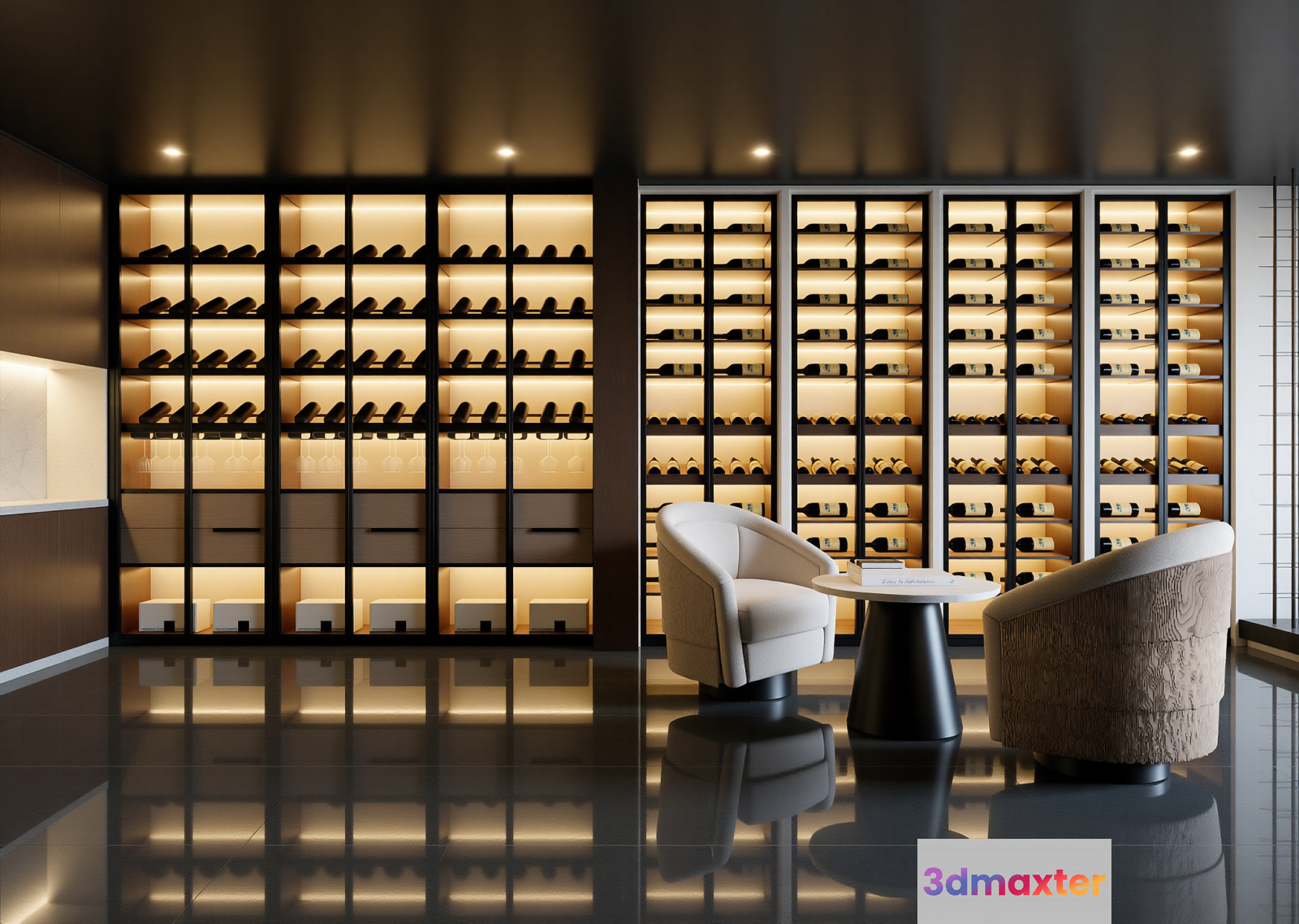 Modern Wine Cellar 3D Model - 7182 - VRAY Render