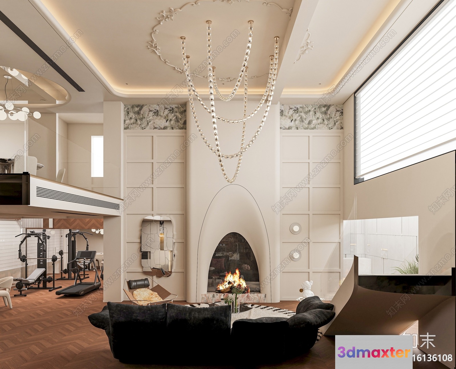 Modern Living Room 3D Model - 11288 - VRAY Render