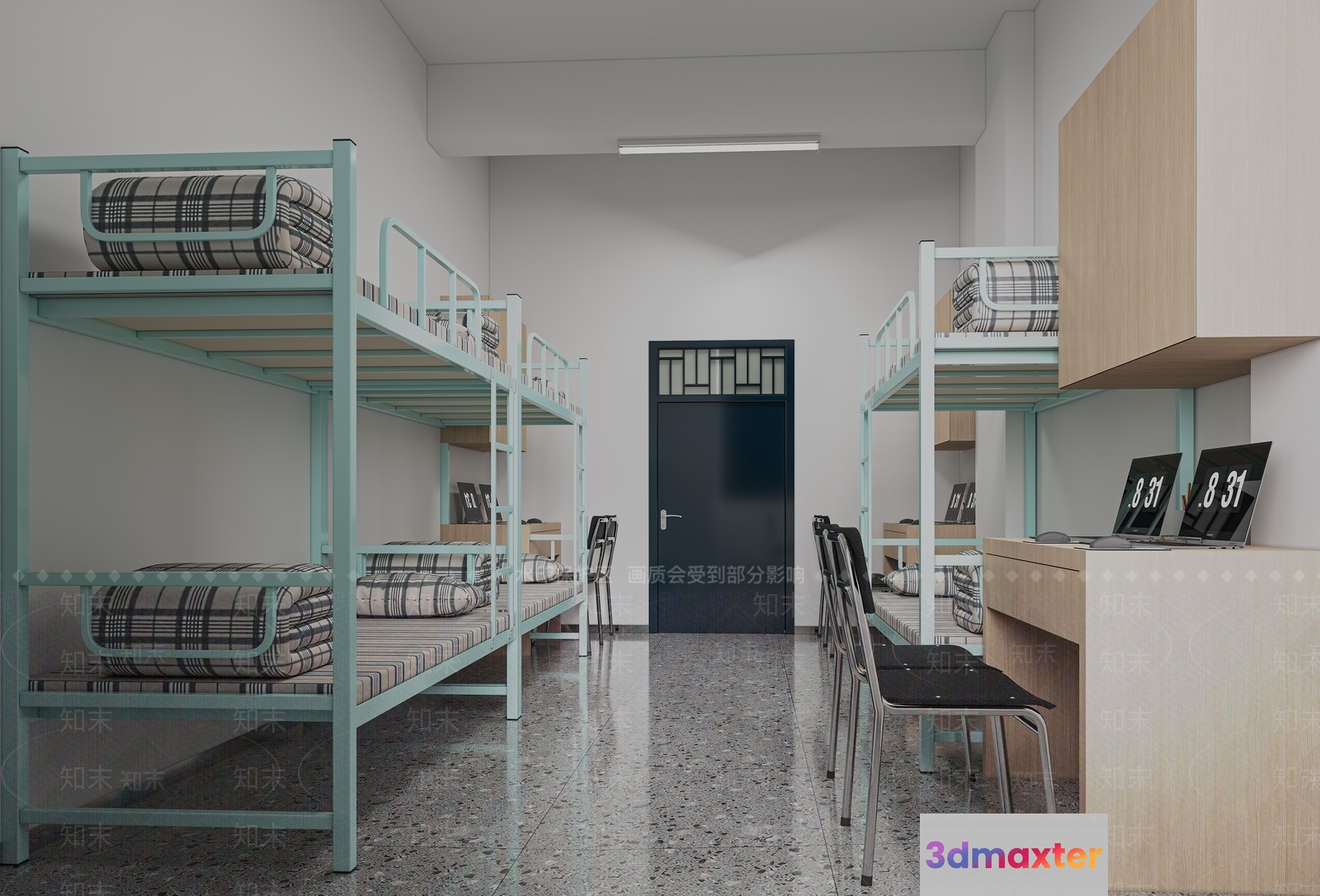 A Room With Bunk Beds 3D Model - 10586 - VRAY Render