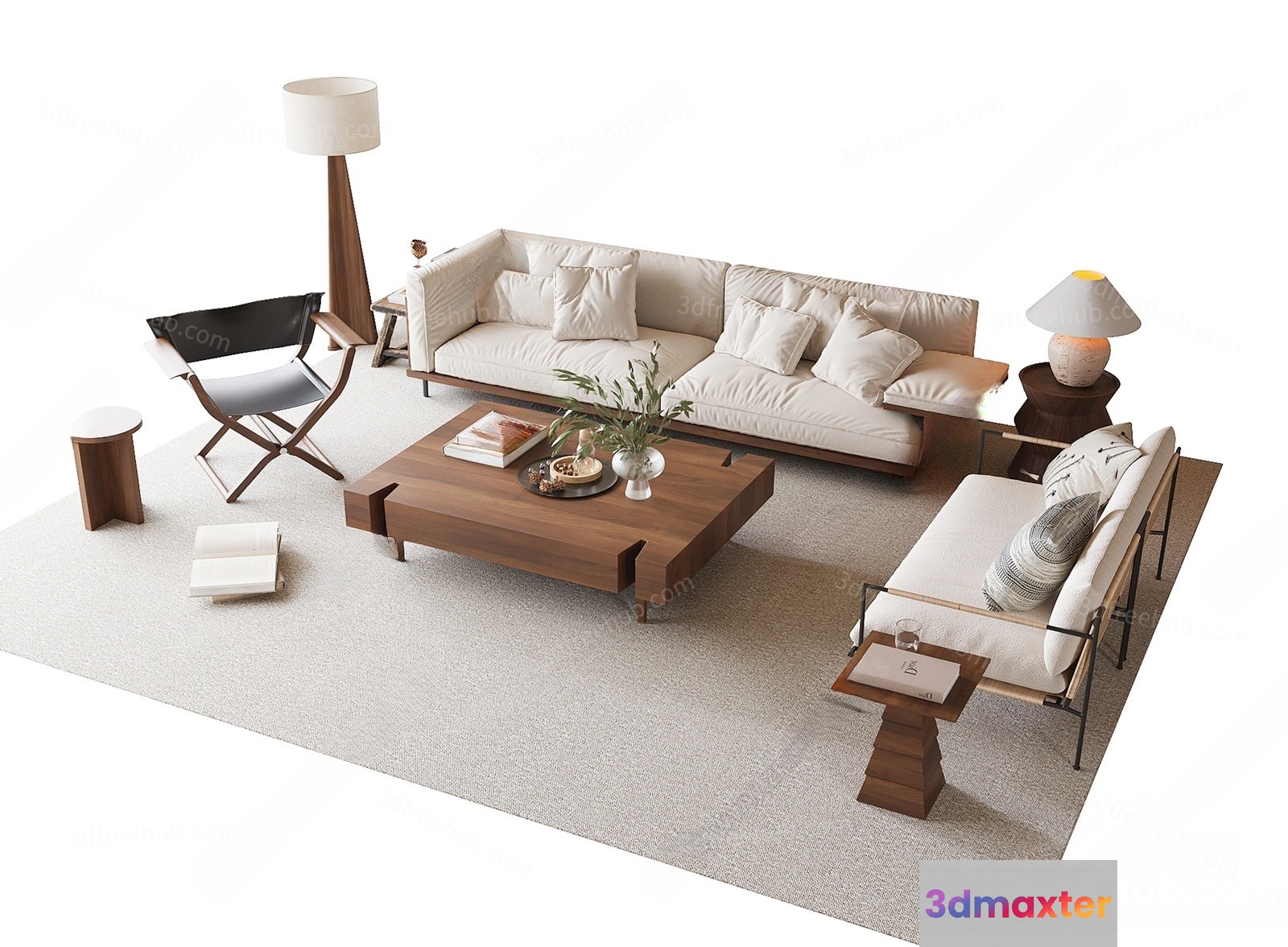 Modern Living Room 3D Model - 18942 - VRAY Render