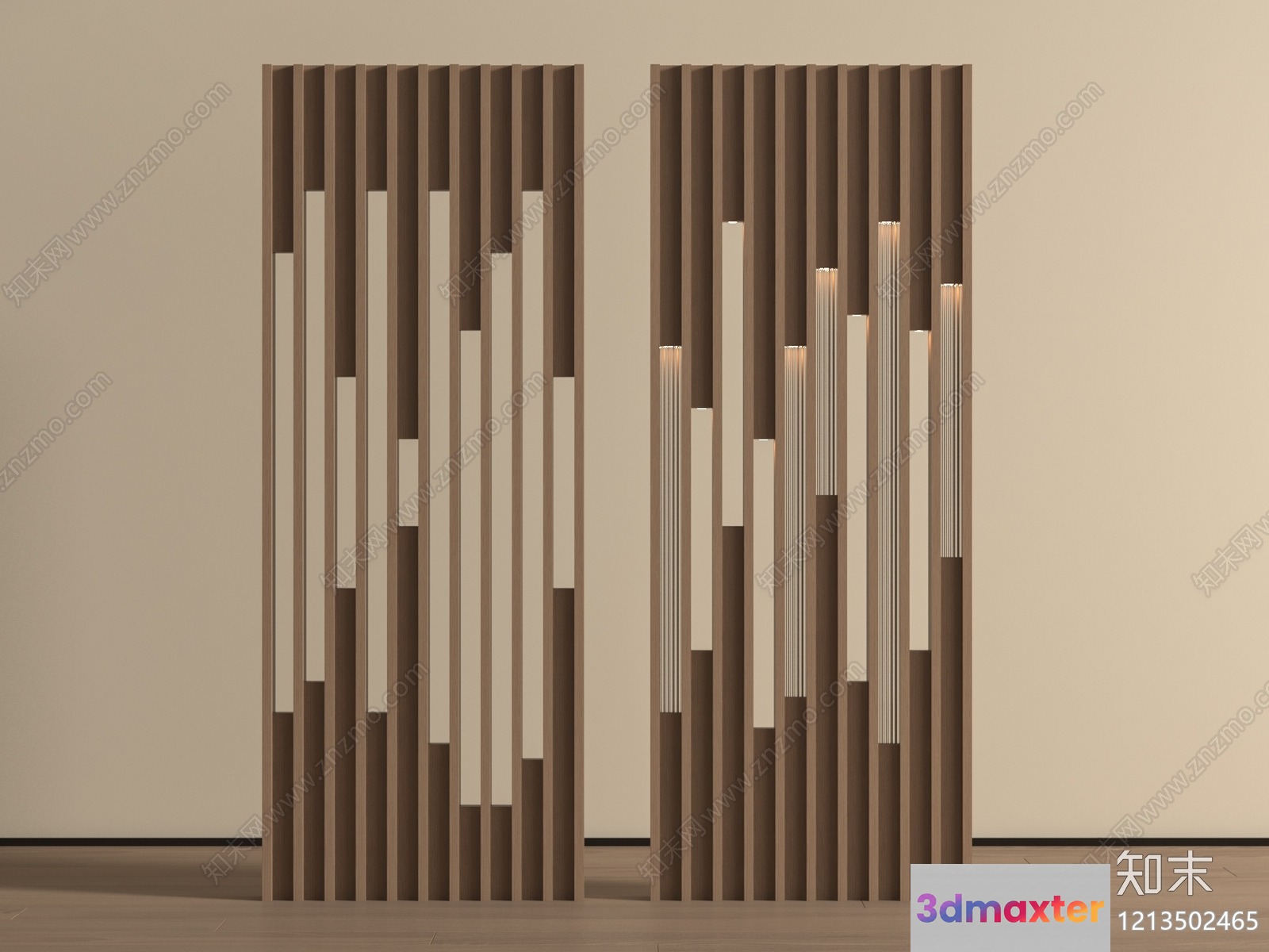 Modern Wooden Partition 3D Model - 11596 - VRAY Render