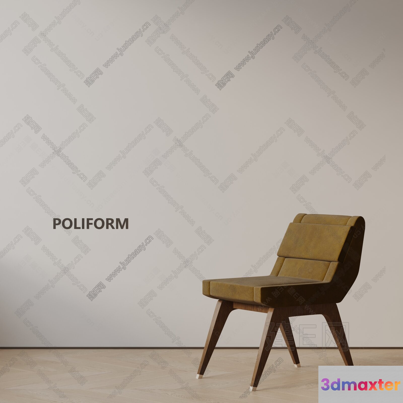 Modern Wooden Chair 3D Model - 4918 - VRAY Render