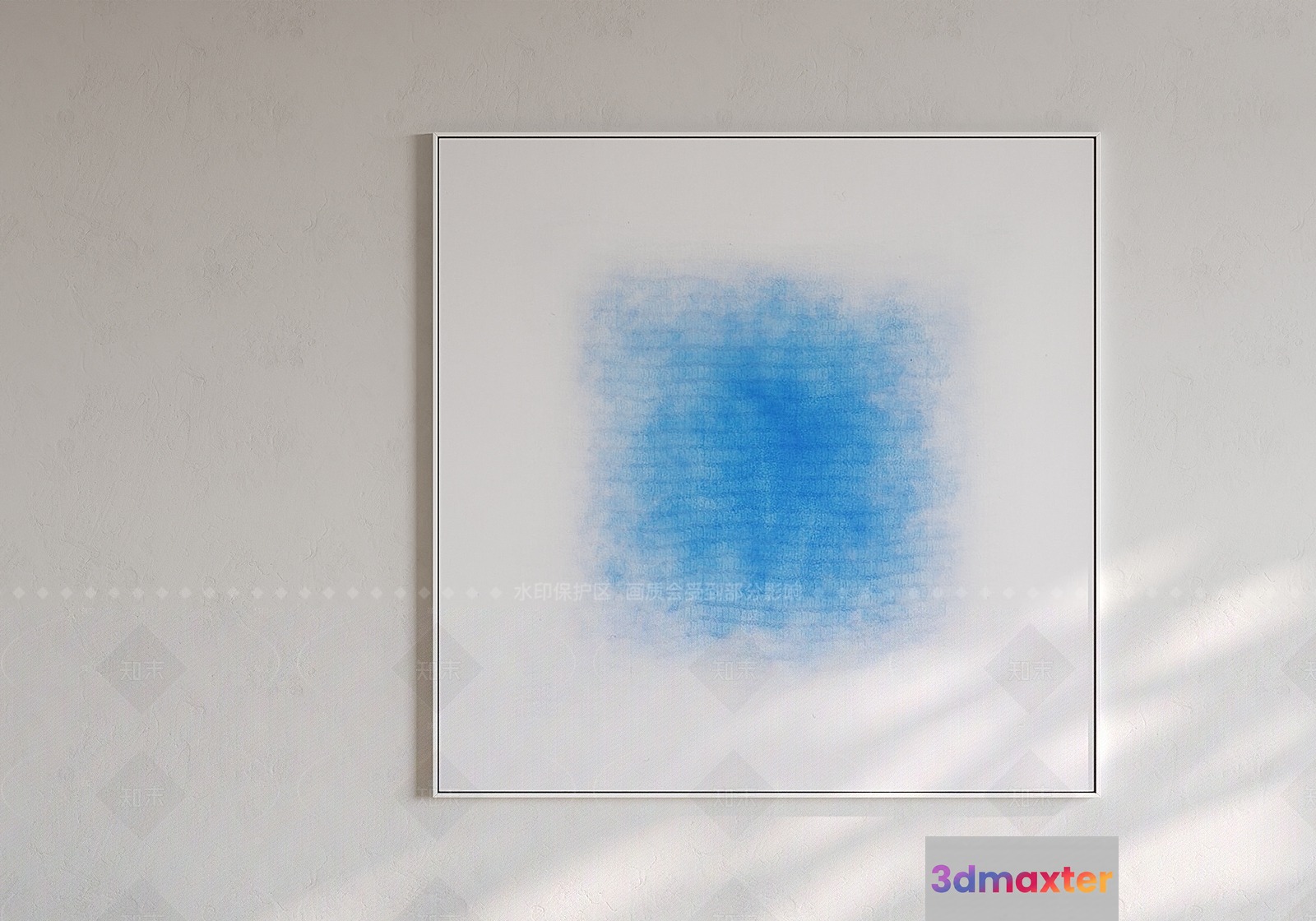 Abstract Blue Painting 3D Model - 8418 - VRAY Render