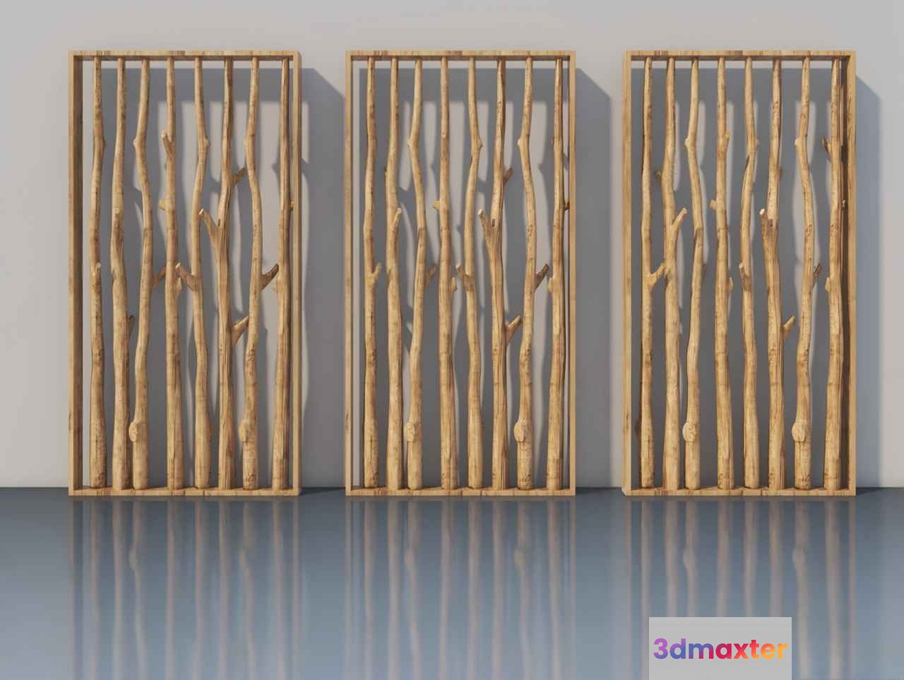 Wooden Wall Decor 3D Model - 13067 - VRAY Render