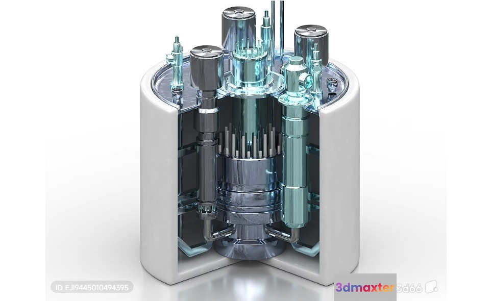 A Gray Futuristic-Looking Object 3D Model - 2102 - VRAY Render