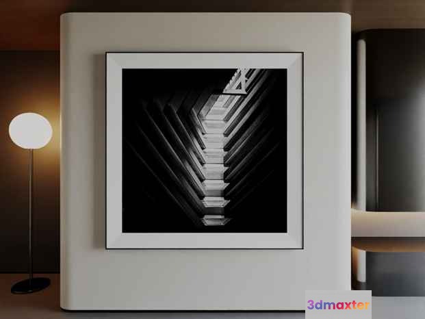 Modern Black And White Picture 3D Model - 22317 - CORONA Render