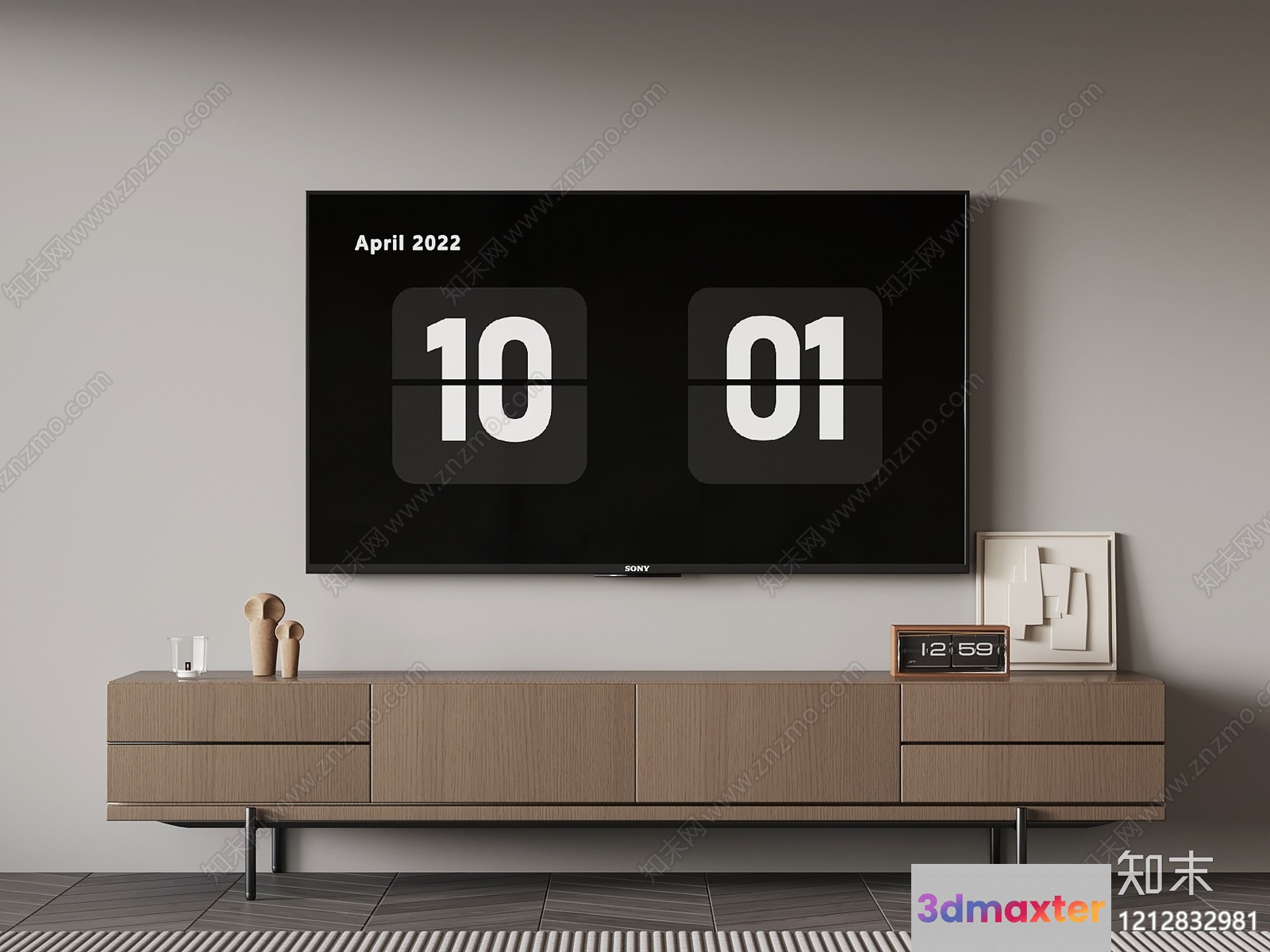 Modern Living Room 3D Model - 20142 - VRAY Render