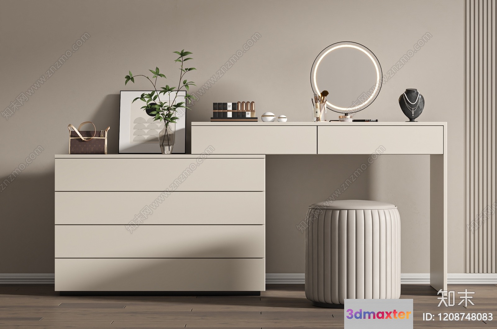 Modern Dressing Table 3D Model - 3699 - VRAY Render
