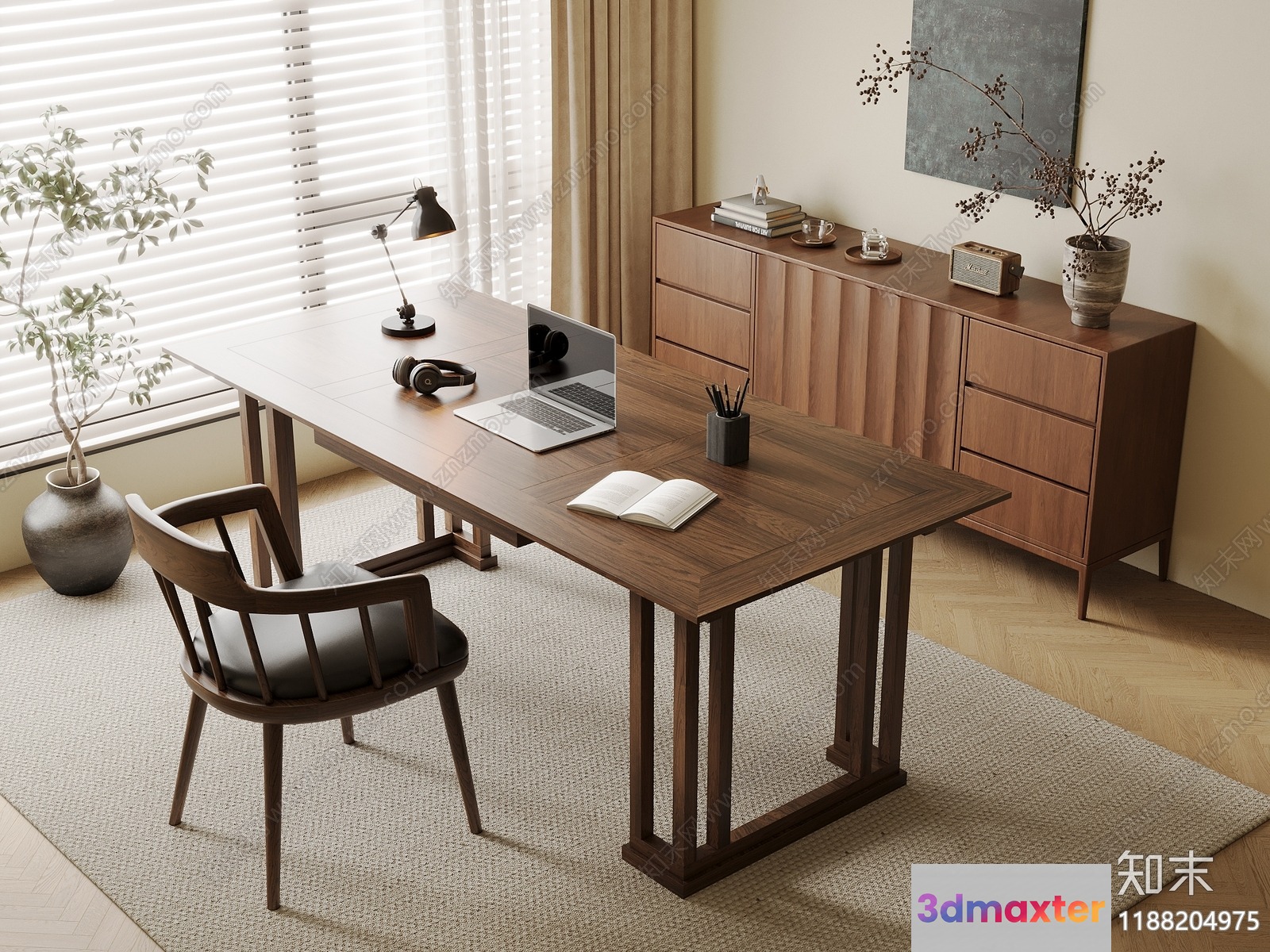 Modern Home Office 3D Model - 4178 - CORONA Render