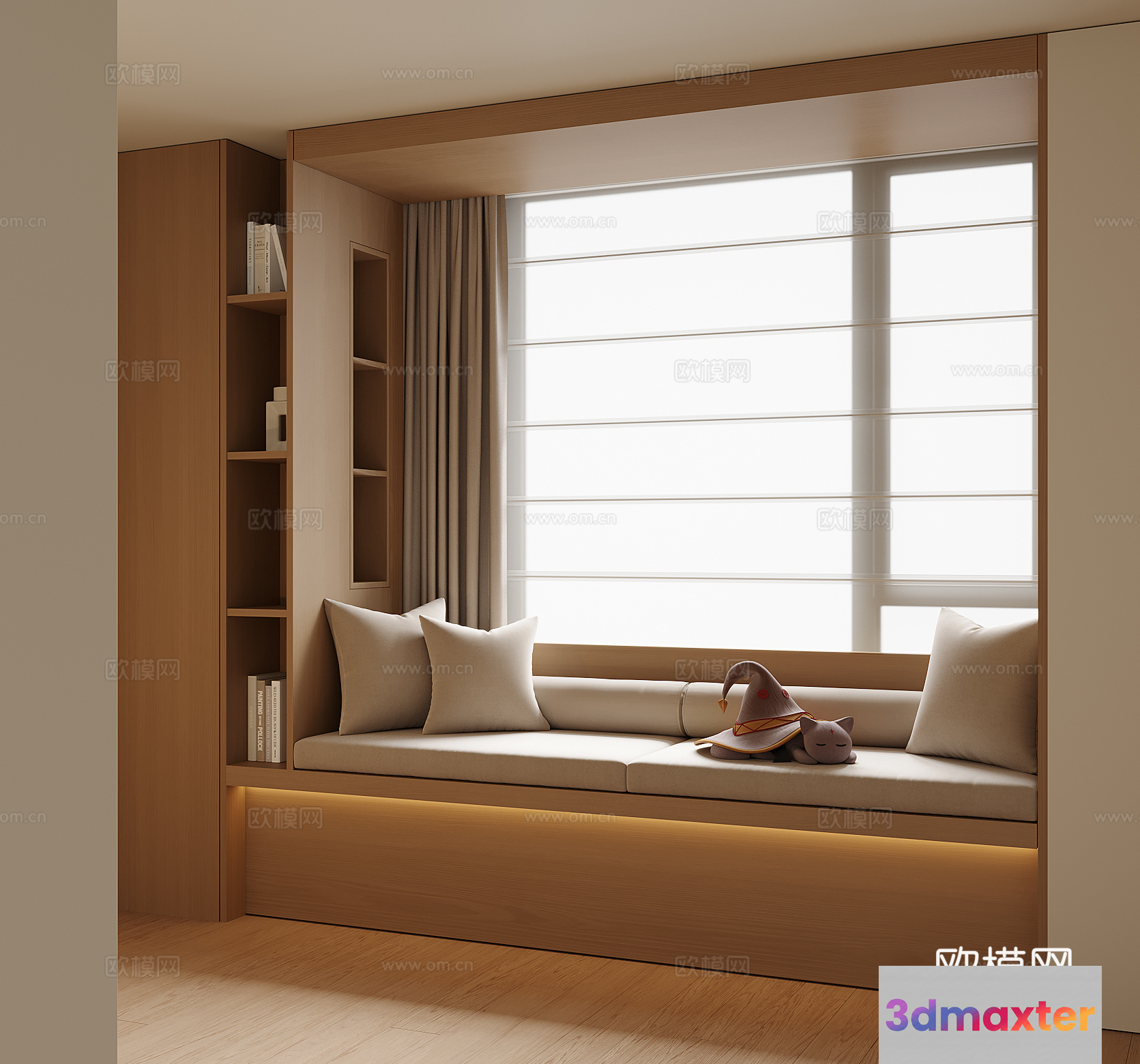 Cozy Reading Nook 3D Model - 1924 - VRAY Render