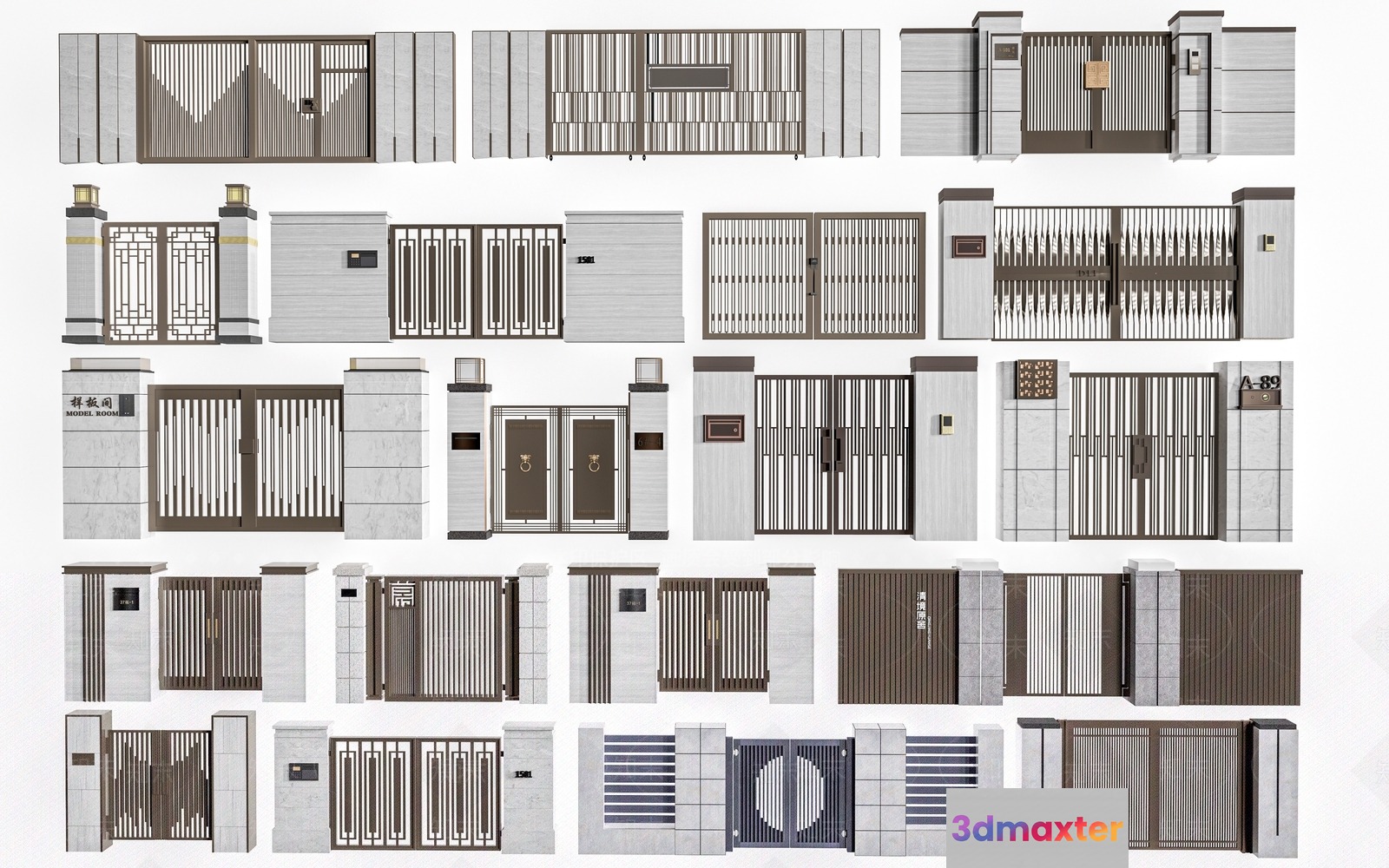 Gates And Fences 3D Model - 8372 - VRAY Render