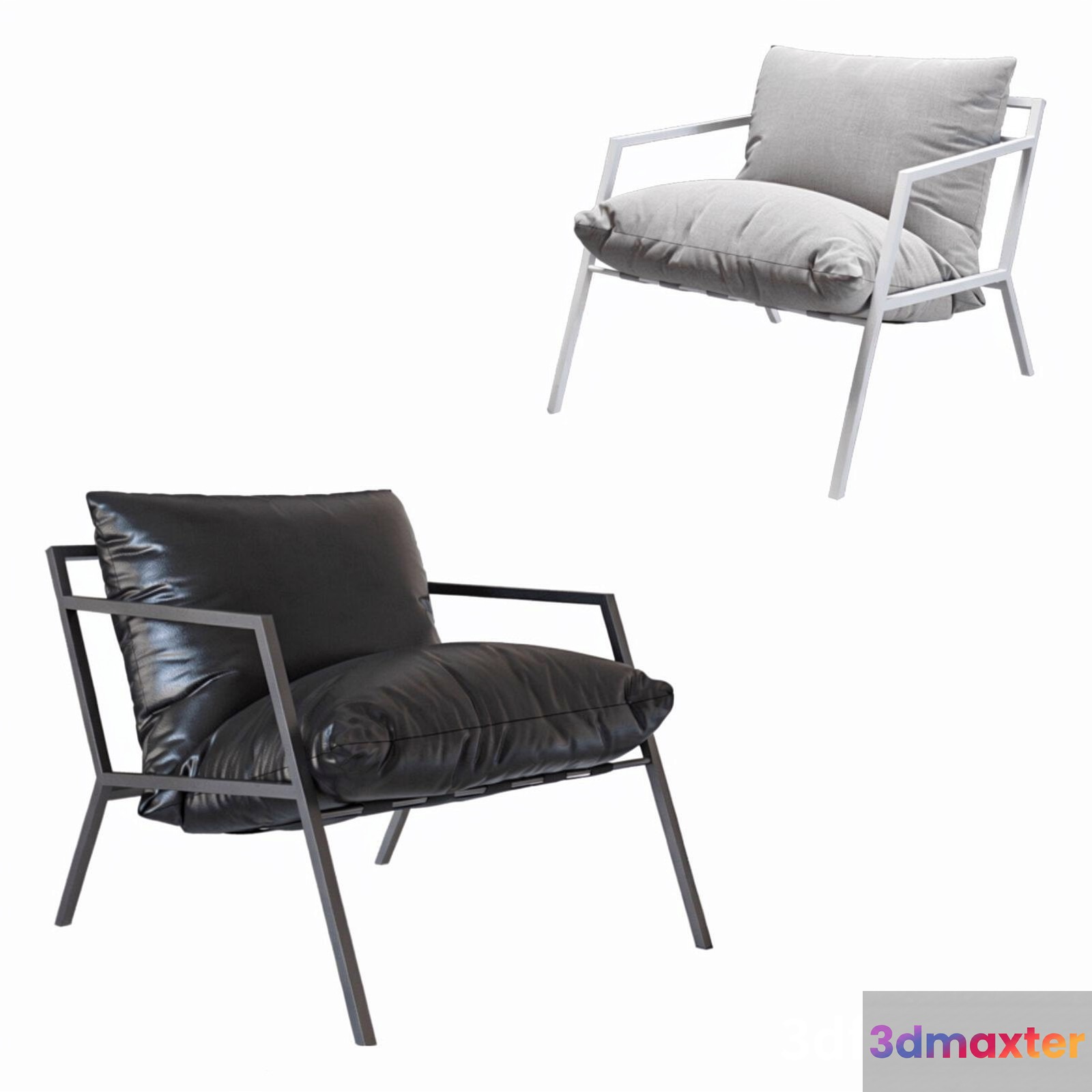 Modern Metal Chairs 3D Model - 7491 - VRAY Render