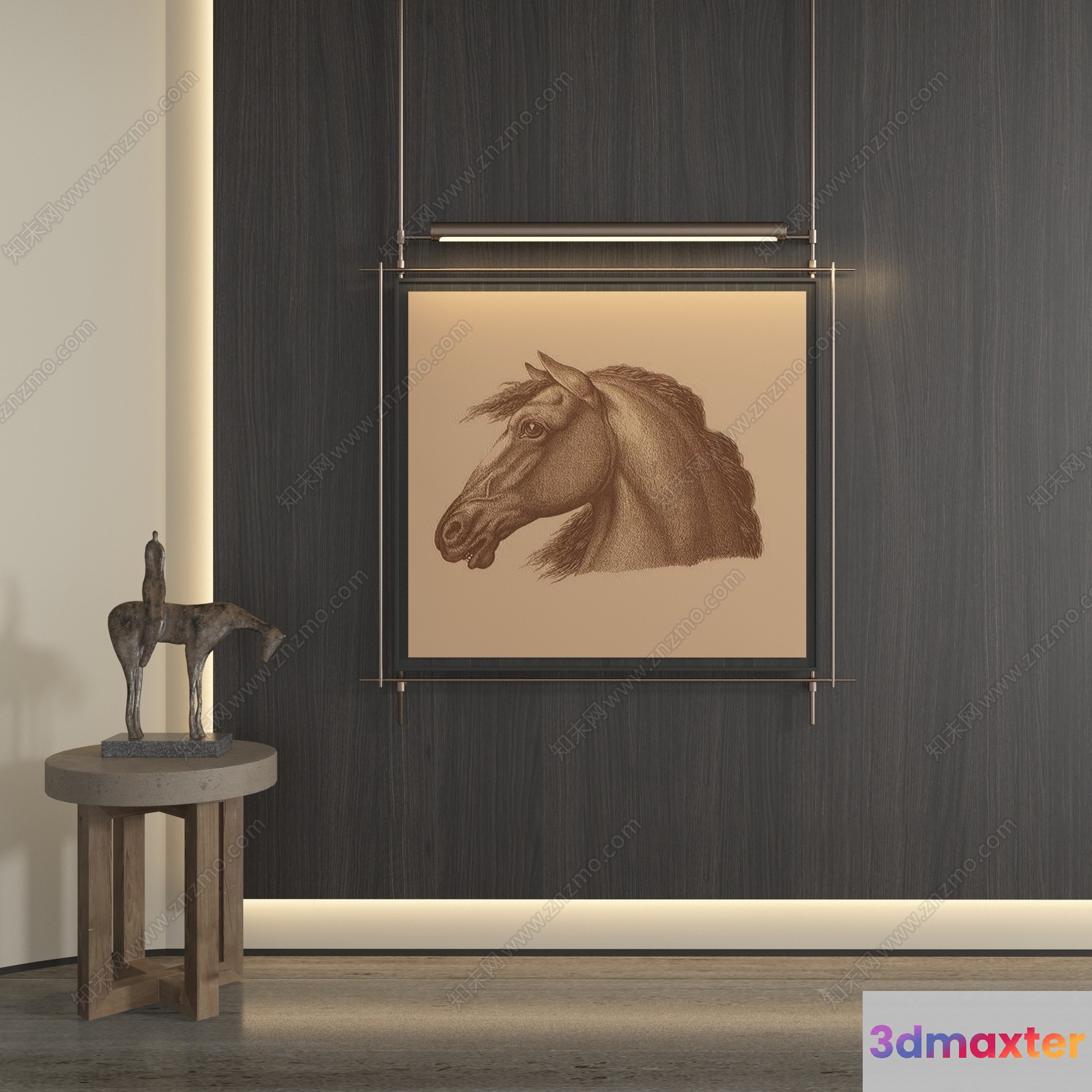 Modern Living Room 3D Model - 2194 - VRAY Render