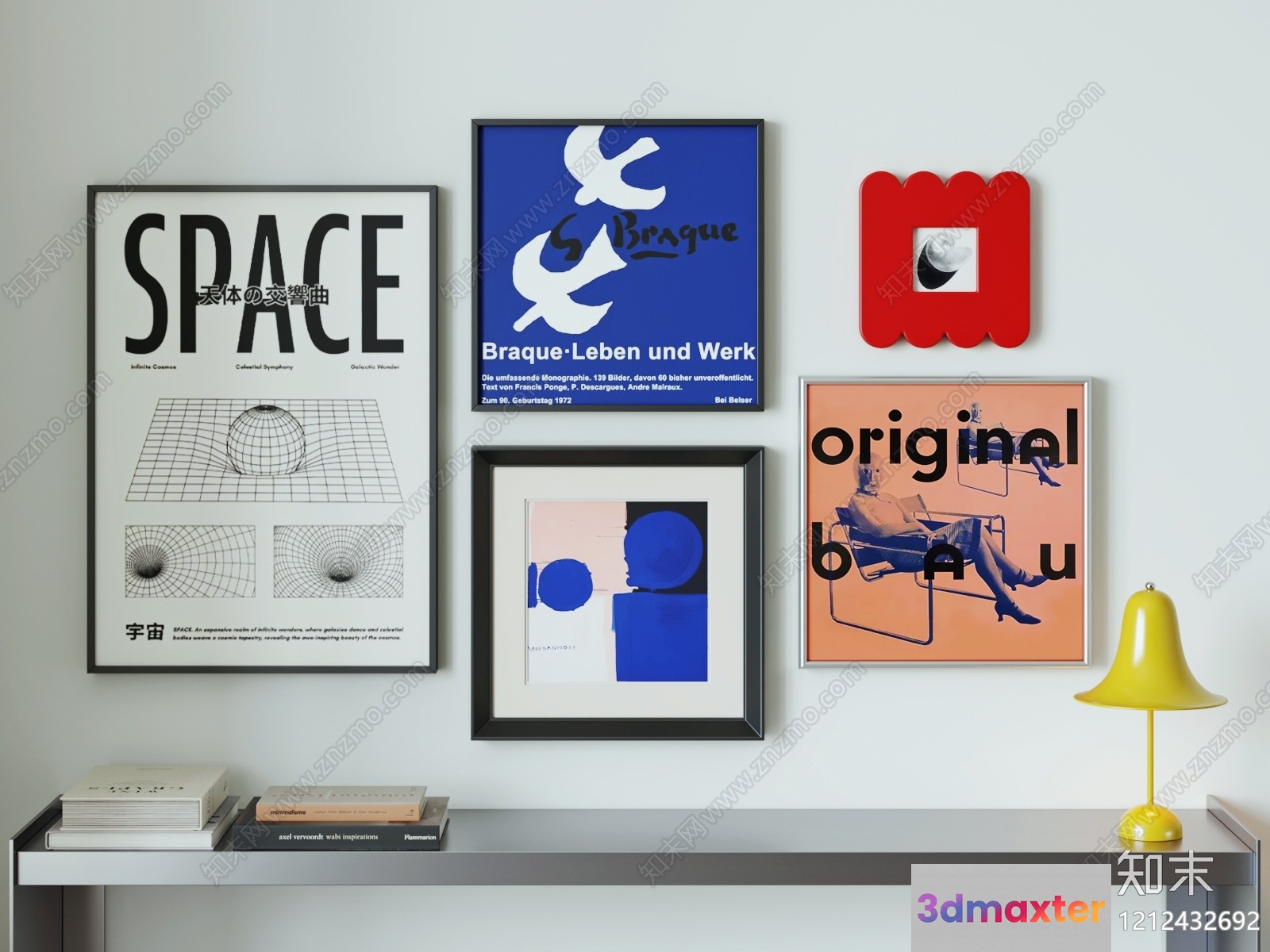 A Collection Of Framed Art Pieces 3D Model - 8208 - VRAY Render