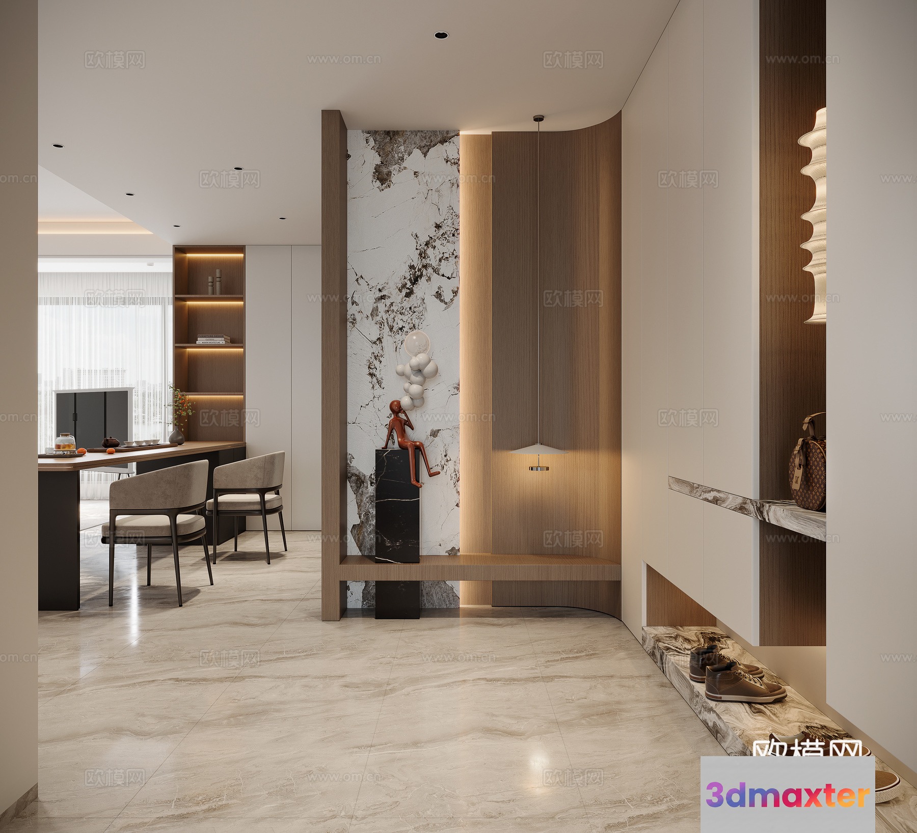 Modern Living Room 3D Model - 11669 - CORONA Render