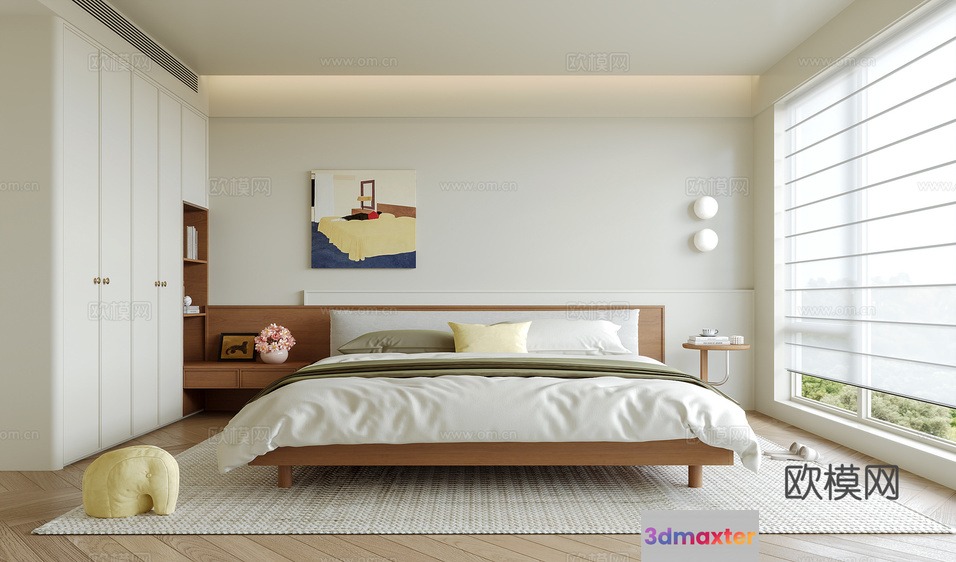 Cozy Bedroom 3D Model - 11650 - CORONA Render