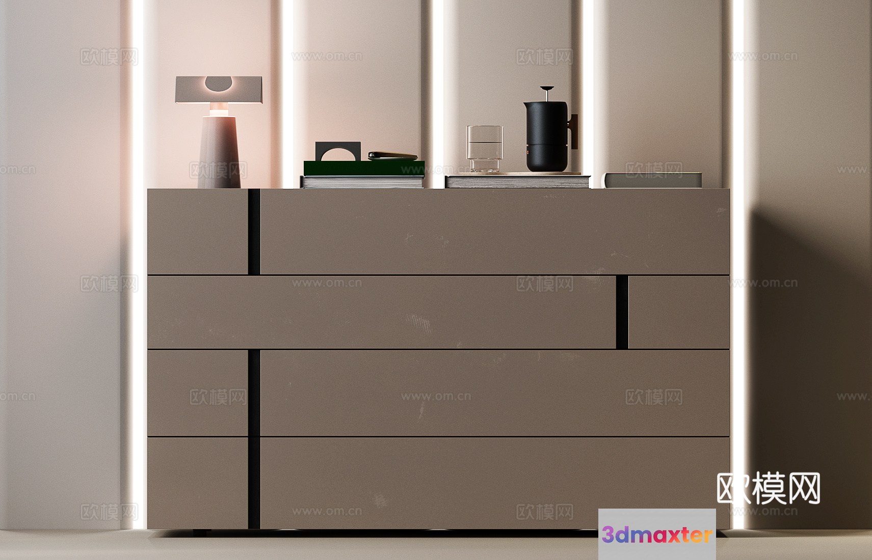Modern Dresser 3D Model - 17382 - VRAY Render