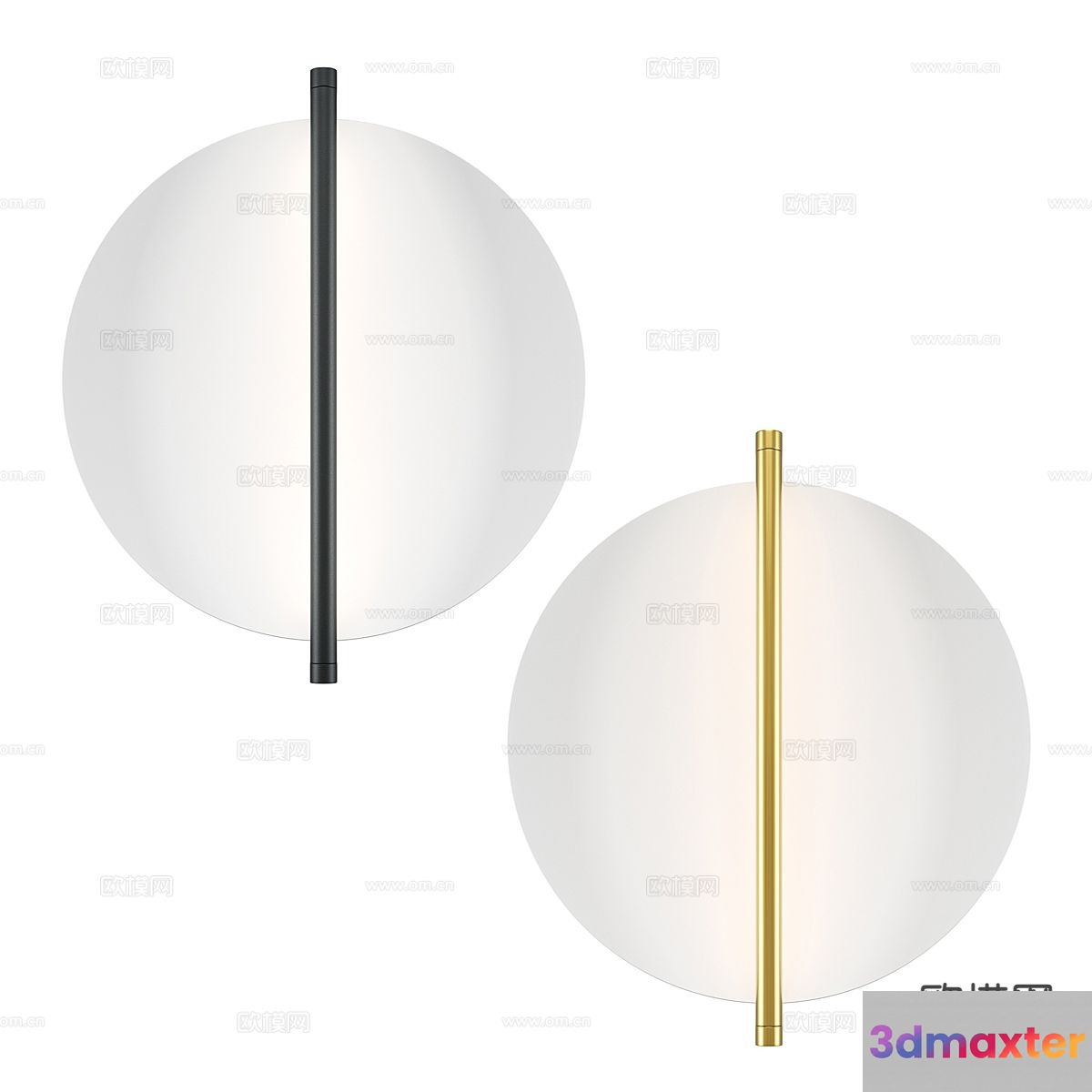Gold Light Fixture 3D Model - 17113 - VRAY Render