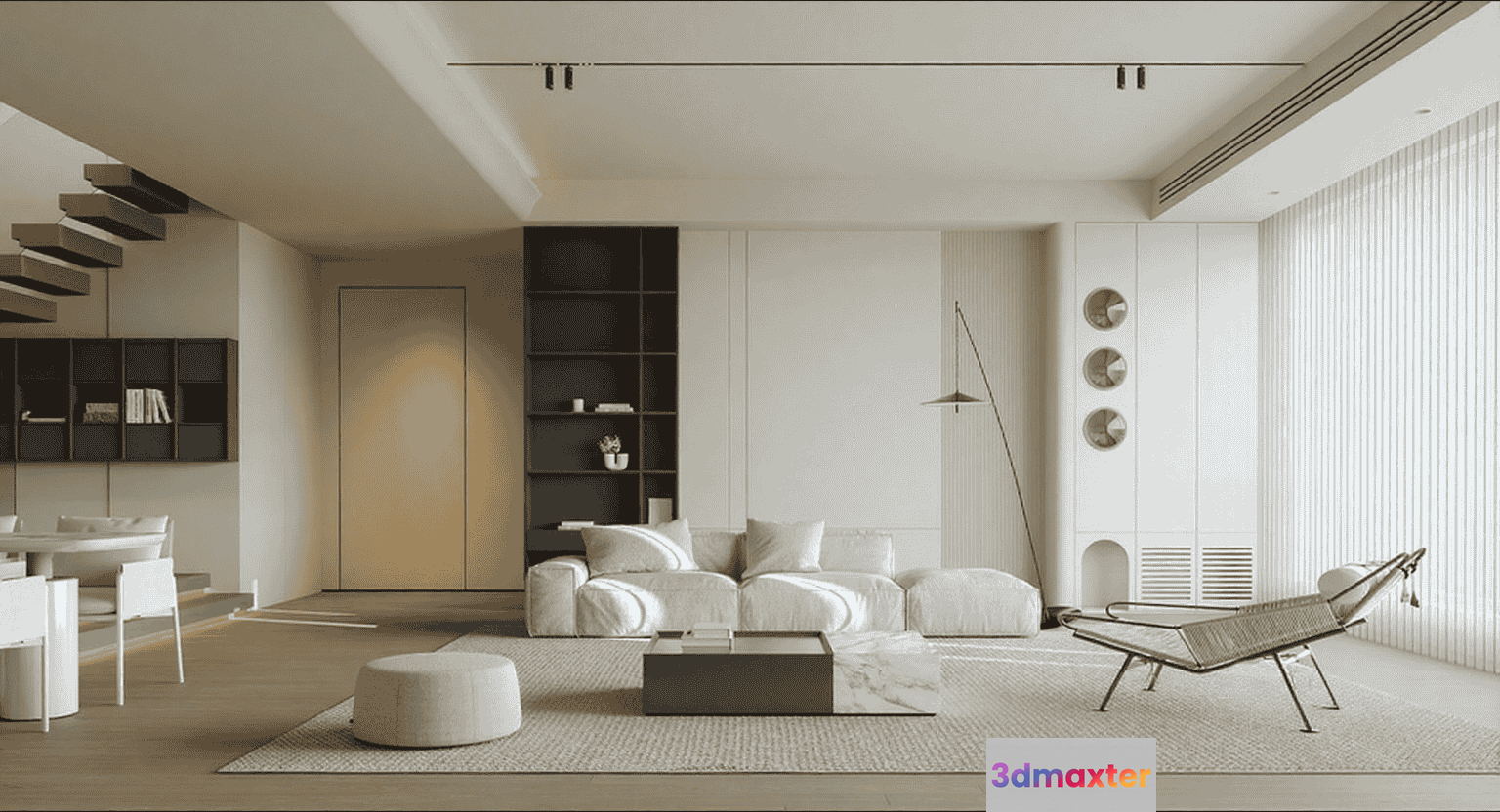 Modern Living Room 3D Model - 18084 - CORONA Render