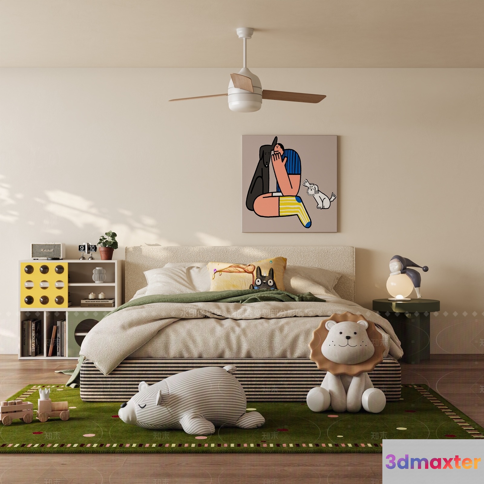 Cozy Children'S Bedroom 3D Model - 1088 - VRAY Render