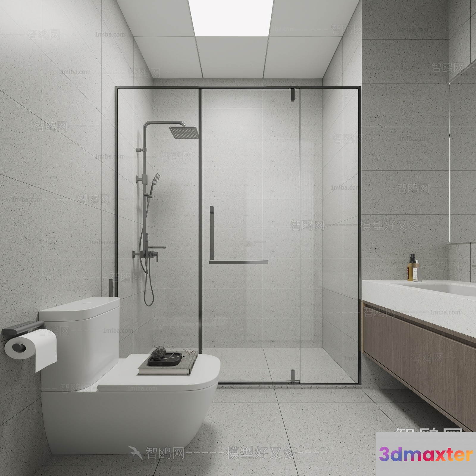 Modern Bathroom 3D Model - 13841 - CORONA Render