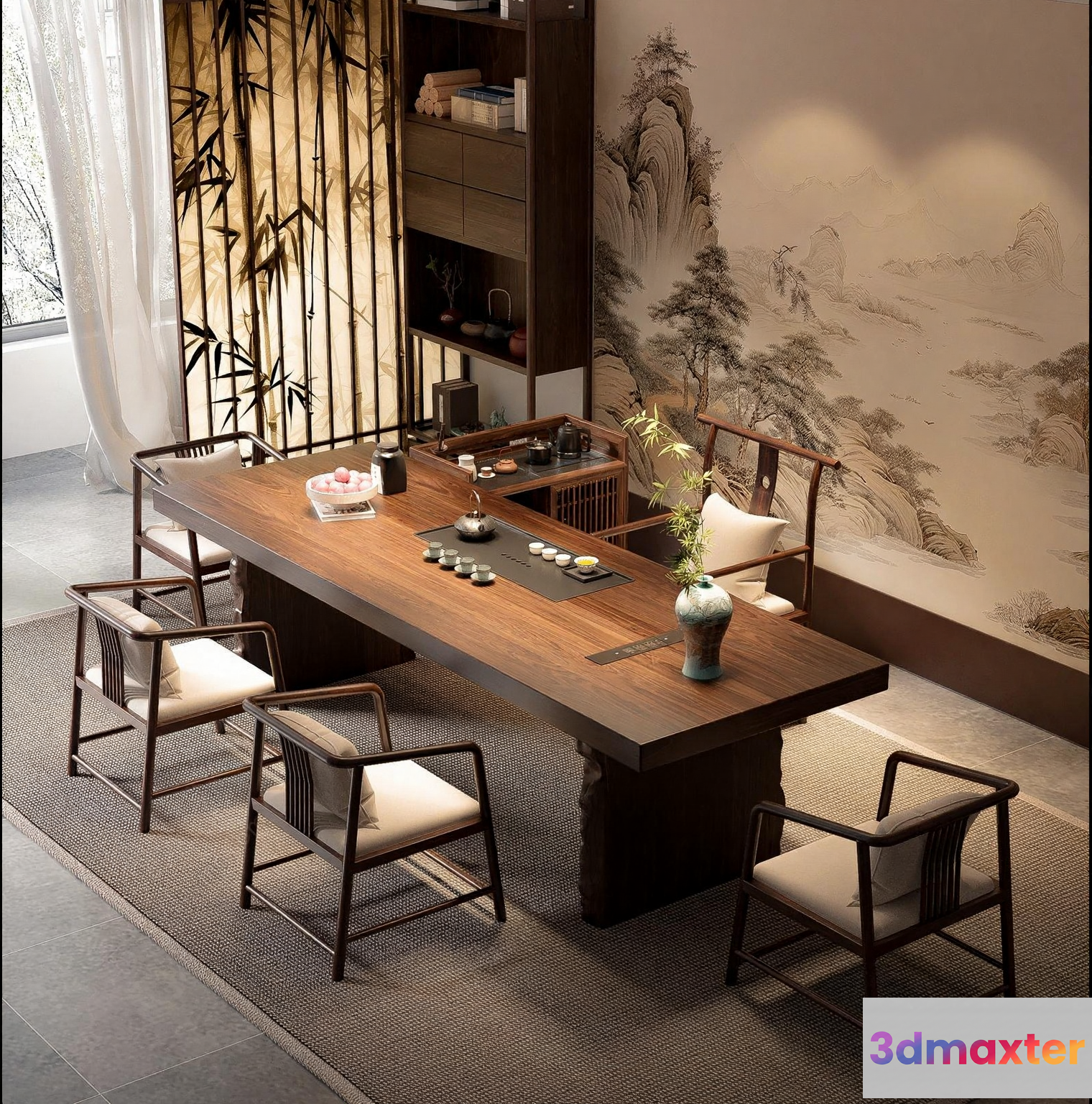 A Wooden Table 3D Model - 16202 - VRAY Render