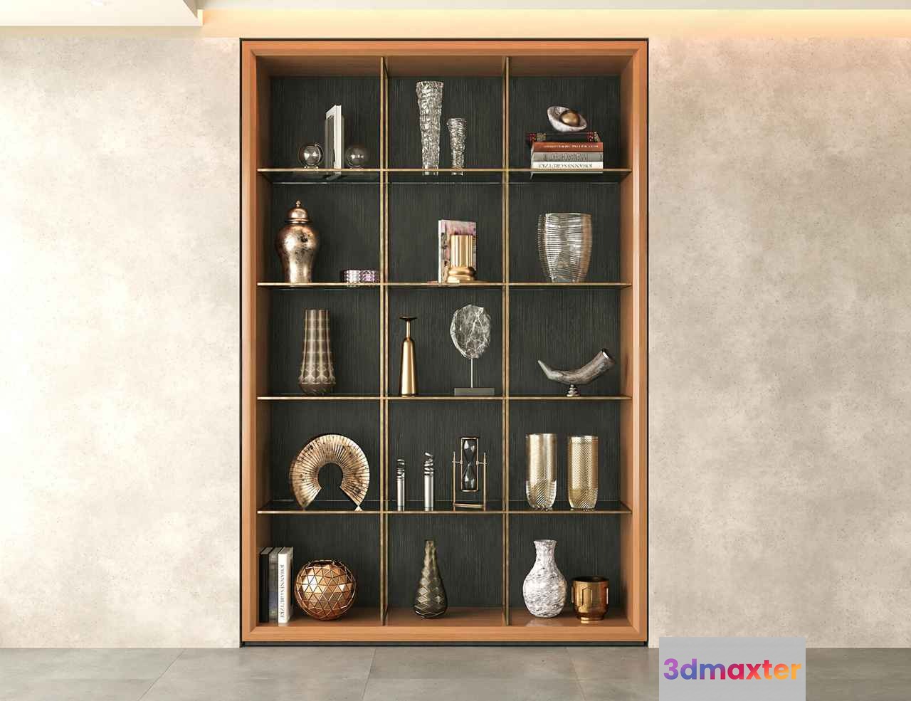 Modern Decorative Shelf 3D Model - 19783 - VRAY Render