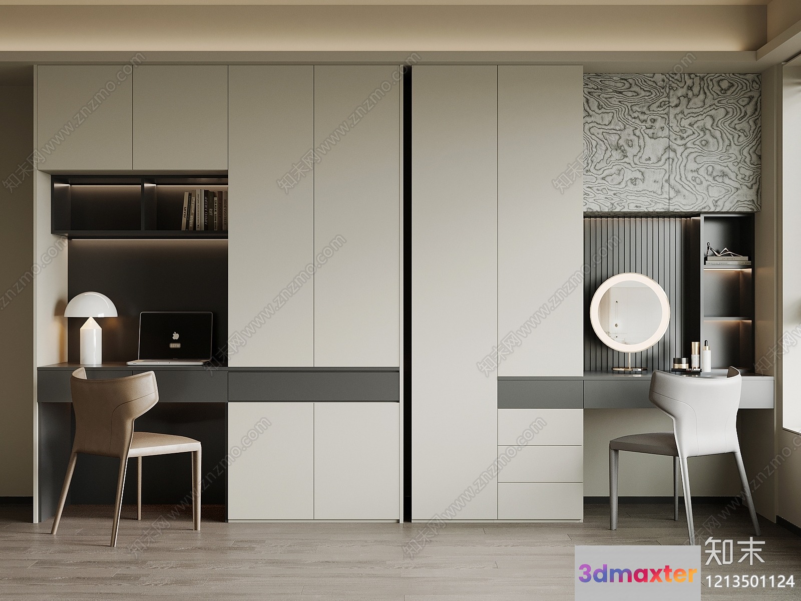 Modern Home Office 3D Model - 6709 - VRAY Render