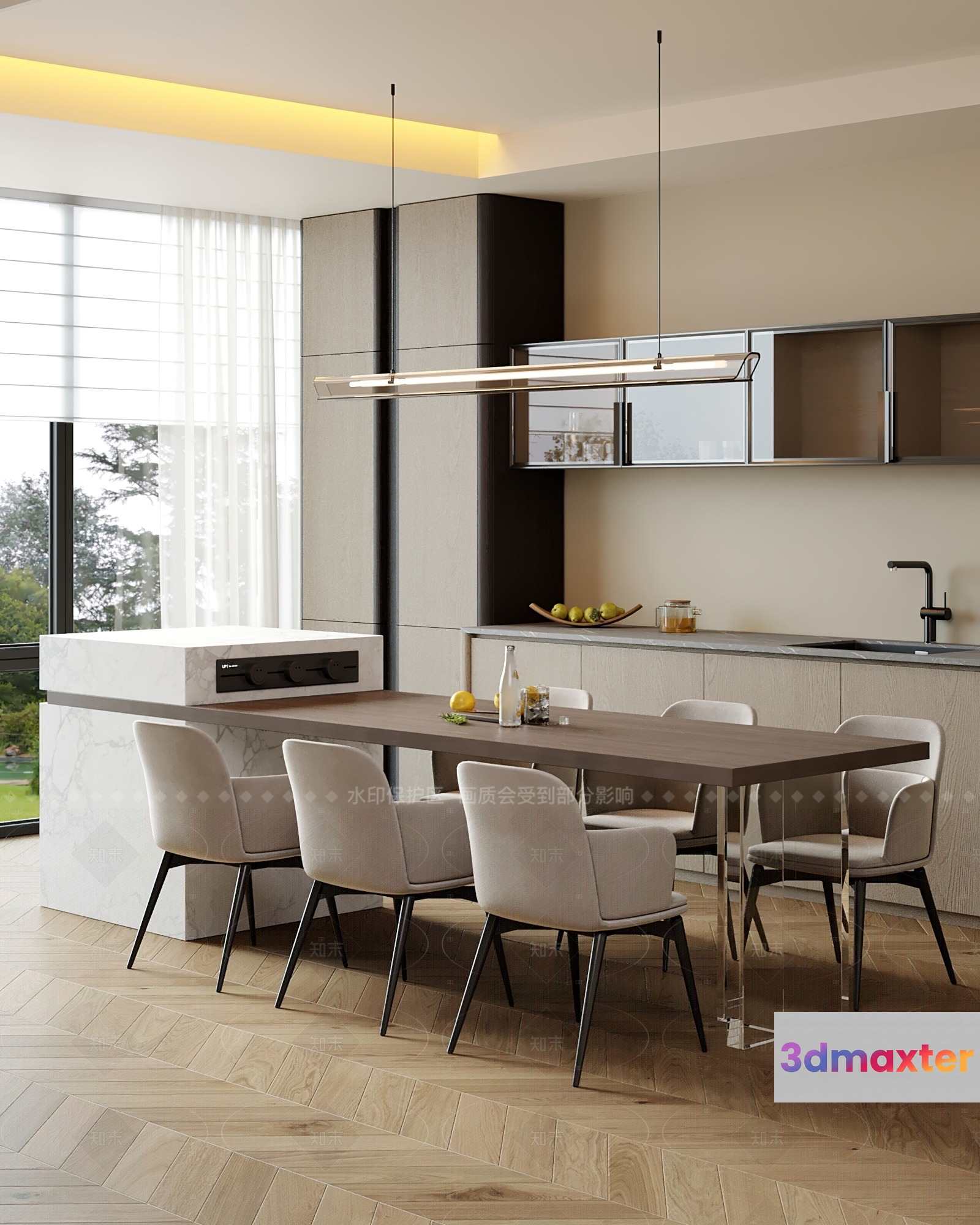 Modern Kitchen 3D Model - 22719 - CORONA Render