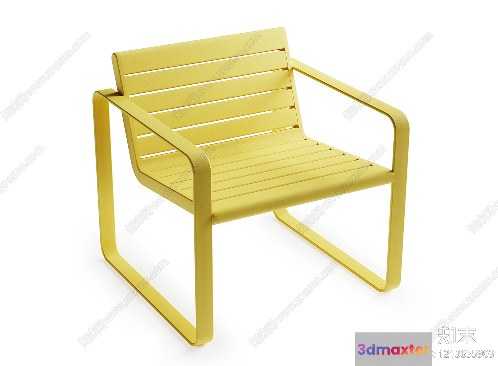 A Yellow Chair 3D Model - 17757 - VRAY Render