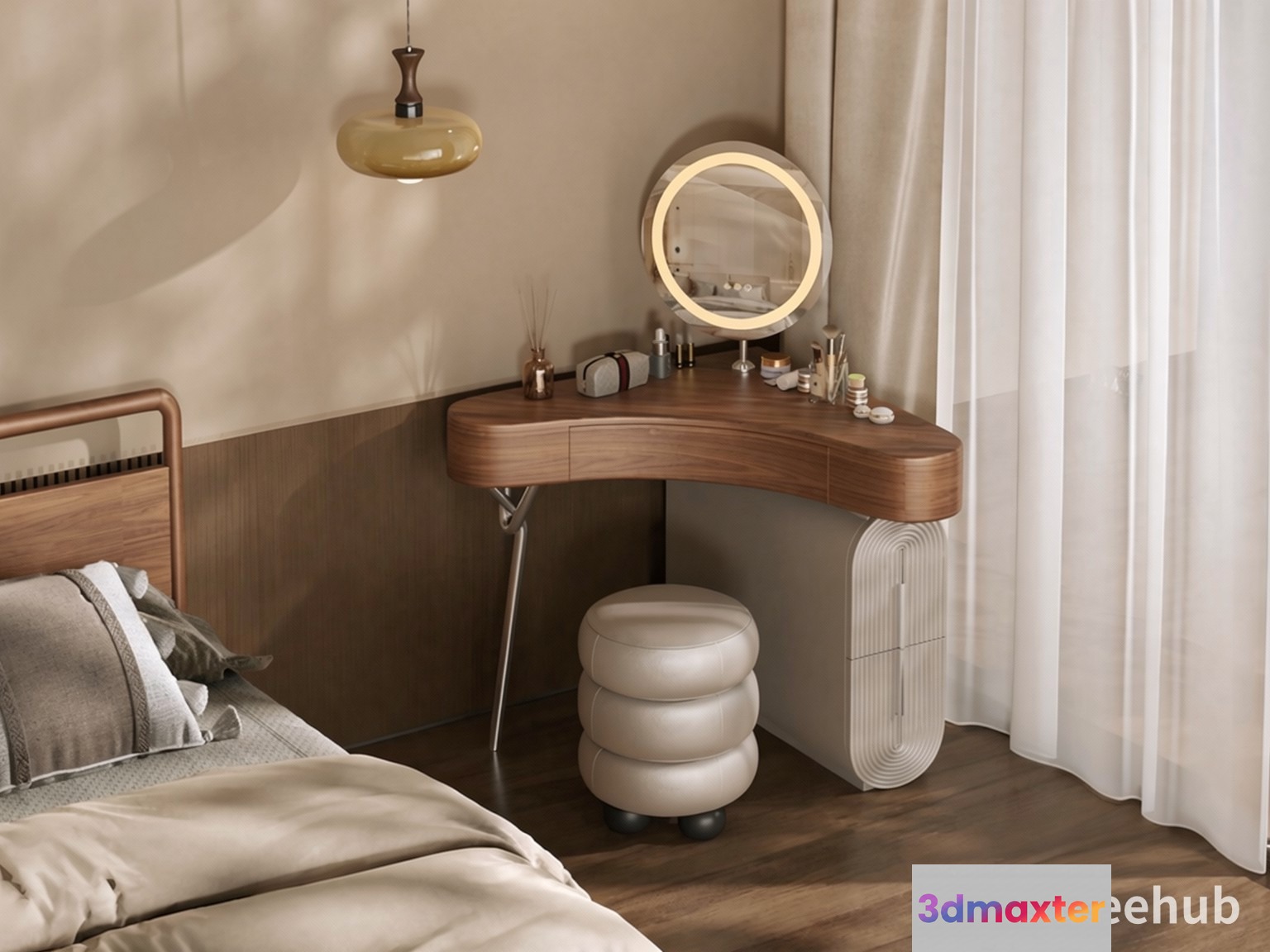 Cozy Bedroom 3D Model - 21524 - VRAY Render