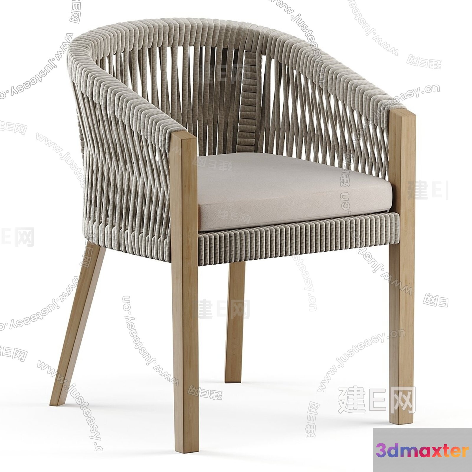 Modern Grey Chair 3D Model - 10346 - VRAY Render
