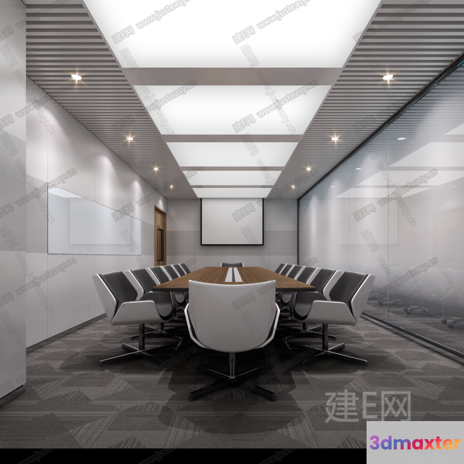 Modern Conference Room 3D Model - 3156 - VRAY Render