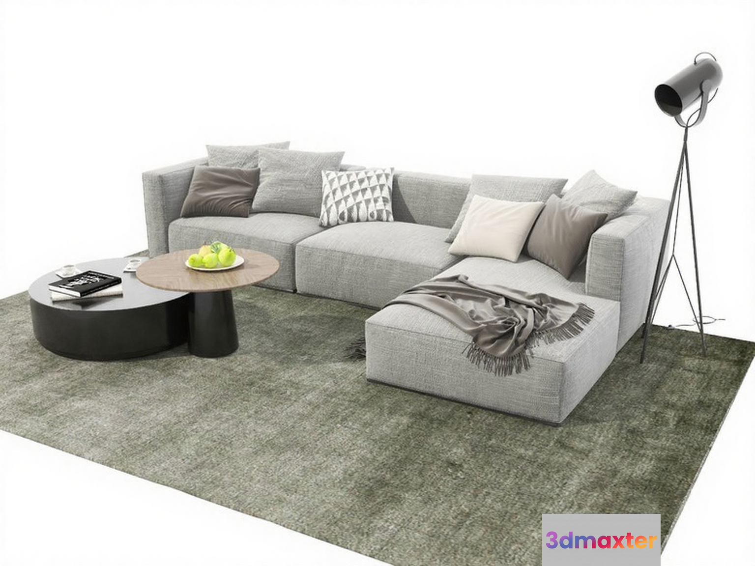 Modern Living Room 3D Model - 15392 - VRAY Render